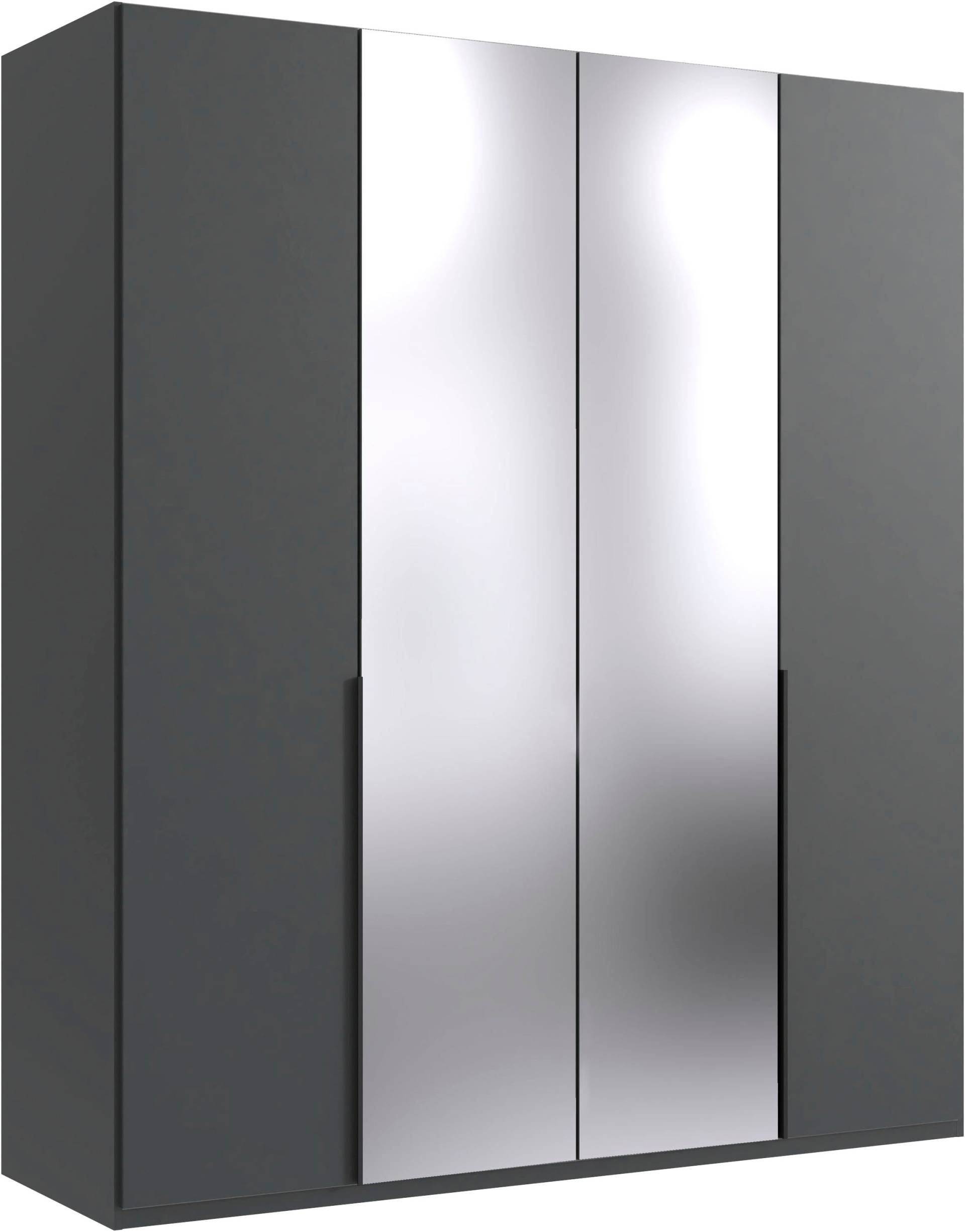 Wimex Kleiderschrank »Mugano, in 5 Breiten und 2 Höhen, Made in Germany«, (in Basic oder Premium Ausstattung mit 2 weiteren Einlegeböden), mit langen Griffstangen aus Metall, wahlweise mit oder ohne Spiegel von Wimex