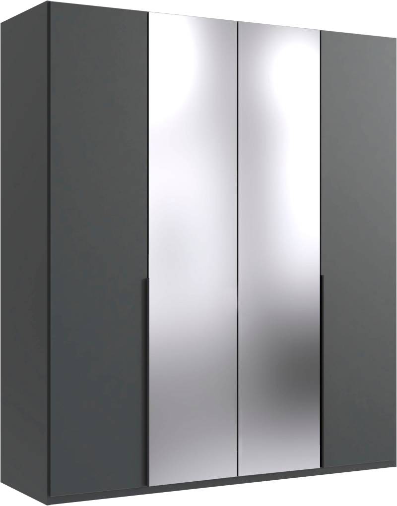 Wimex Kleiderschrank »Mugano, in 5 Breiten und 2 Höhen, Made in Germany«, (in Basic oder Premium Ausstattung mit 2 weiteren Einlegeböden), mit langen Griffstangen aus Metall, wahlweise mit oder ohne Spiegel von Wimex