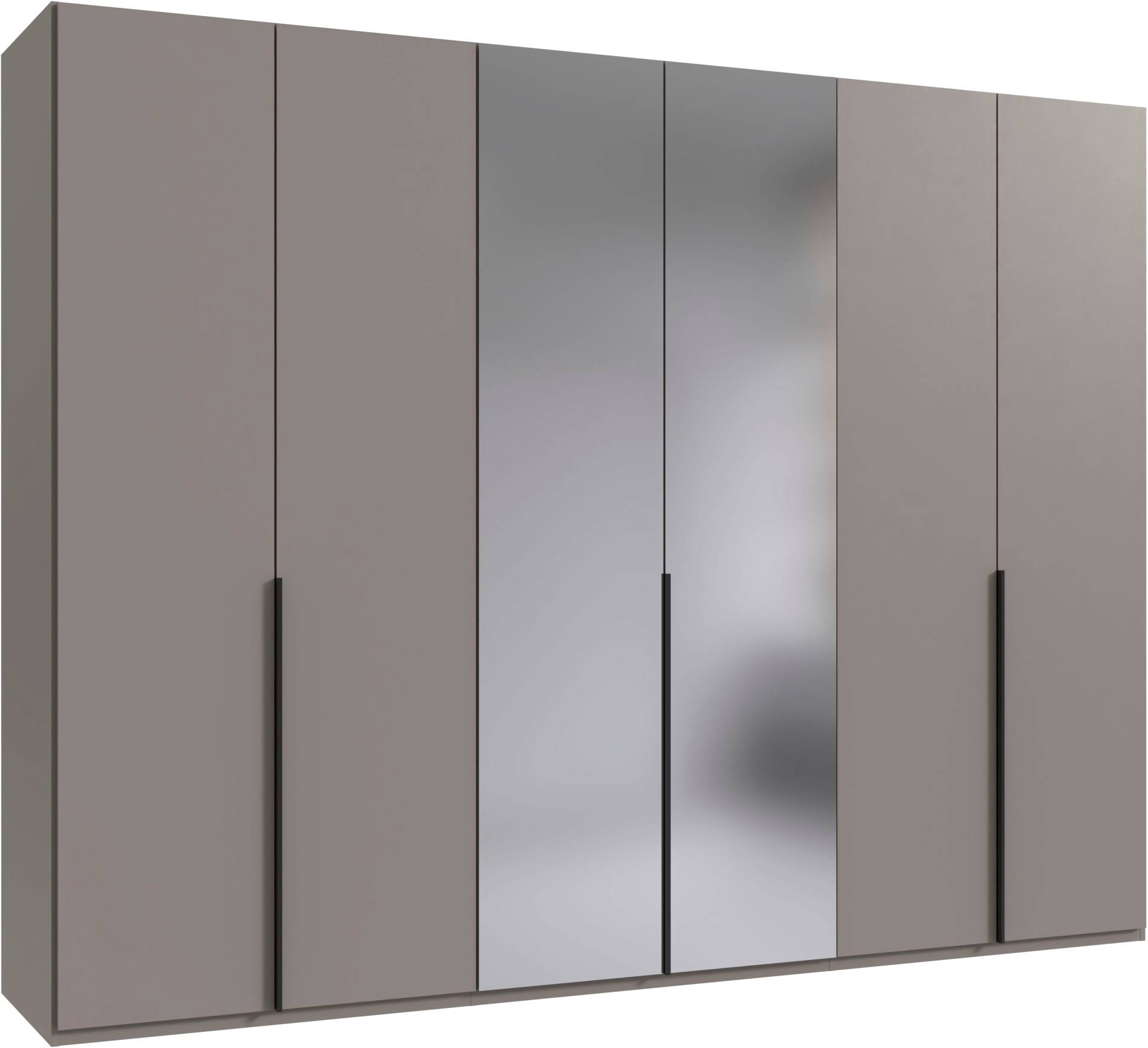 Wimex Kleiderschrank »Mugano, in 5 Breiten und 2 Höhen, Made in Germany«, (in Basic oder Premium Ausstattung mit 2 weiteren Einlegeböden), mit langen Griffstangen aus Metall, wahlweise mit oder ohne Spiegel von Wimex