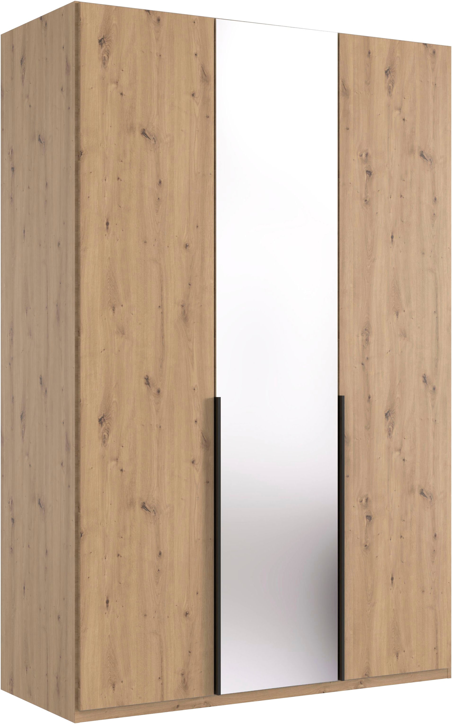 Wimex Kleiderschrank »Mugano, in 5 Breiten und 2 Höhen, Made in Germany«, (in Basic oder Premium Ausstattung mit 2 weiteren Einlegeböden), mit langen Griffstangen aus Metall, wahlweise mit oder ohne Spiegel von Wimex