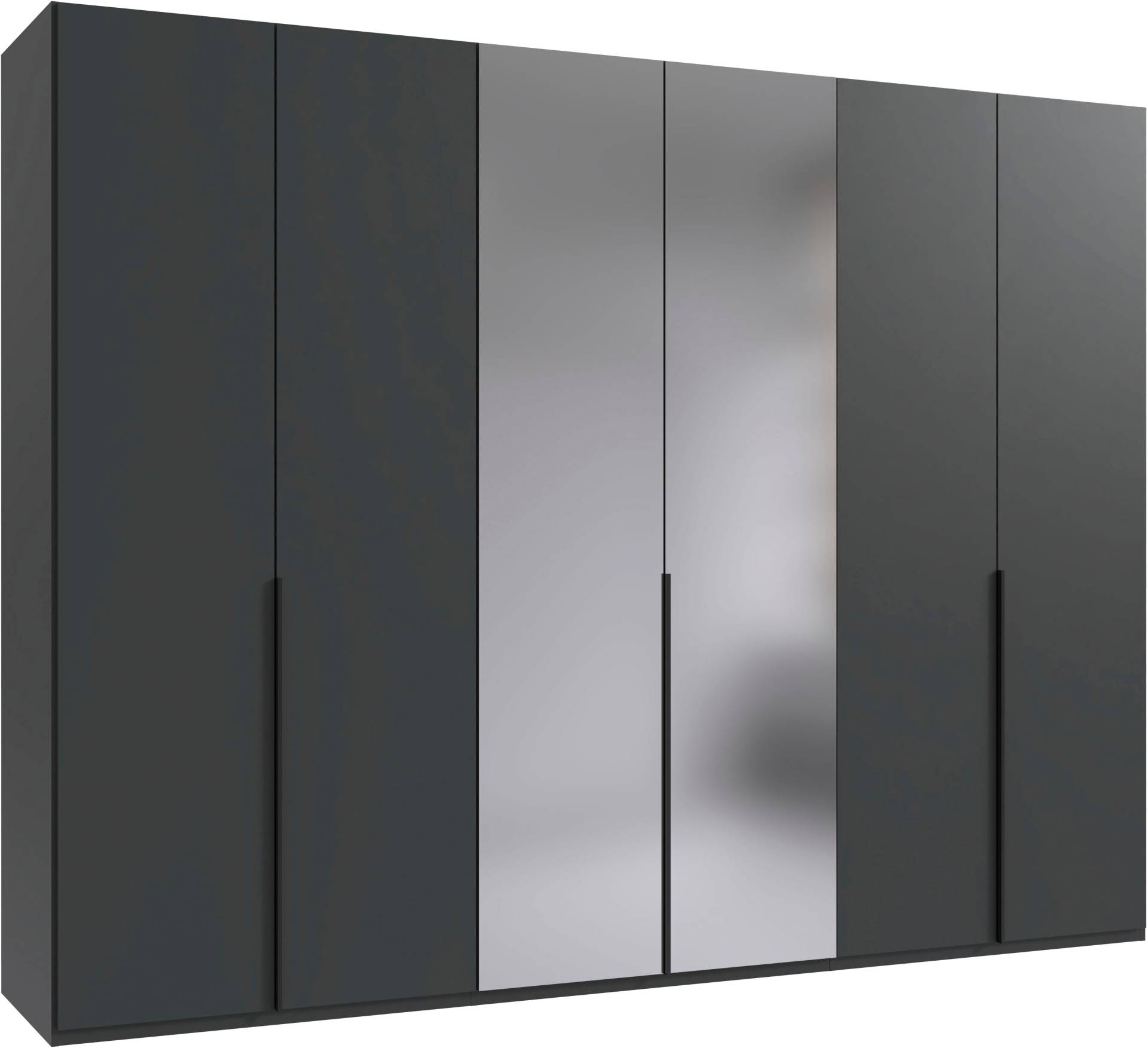 Wimex Kleiderschrank »Mugano, in 5 Breiten und 2 Höhen, Made in Germany«, (in Basic oder Premium Ausstattung mit 2 weiteren Einlegeböden), mit langen Griffstangen aus Metall, wahlweise mit oder ohne Spiegel von Wimex