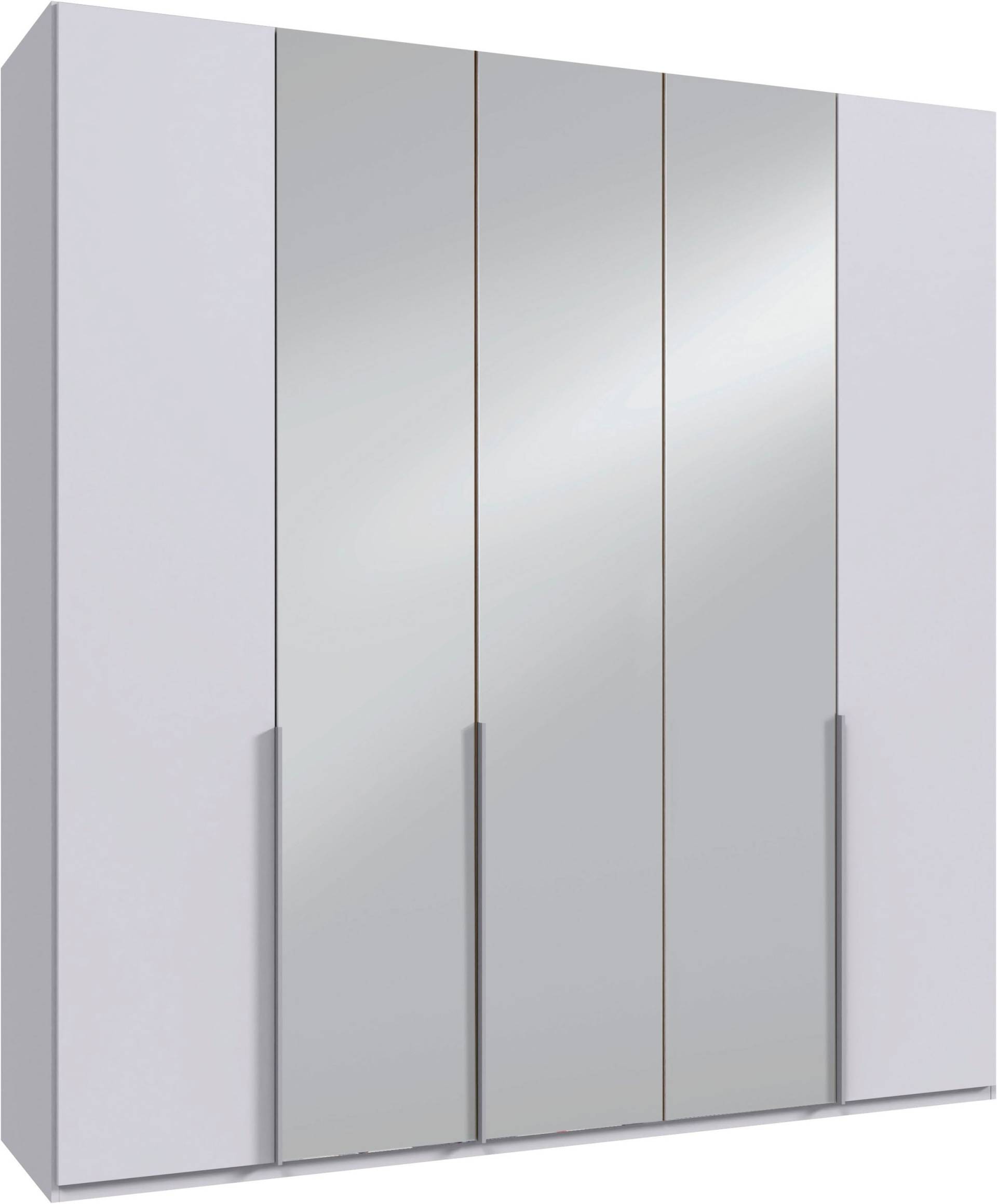 Wimex Kleiderschrank »Mugano, in 5 Breiten und 2 Höhen, Made in Germany«, (in Basic oder Premium Ausstattung mit 2 weiteren Einlegeböden), mit langen Griffstangen aus Metall, wahlweise mit oder ohne Spiegel von Wimex