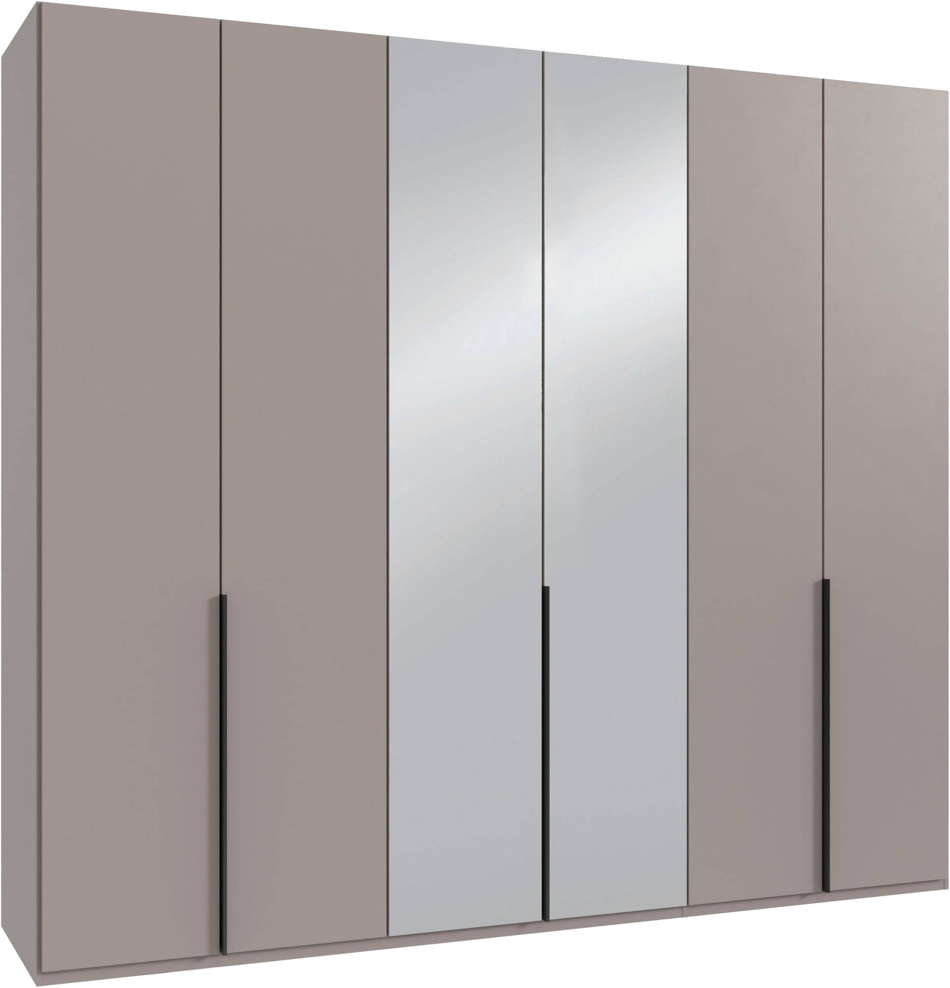 Wimex Kleiderschrank »Mugano, in 5 Breiten und 2 Höhen, Made in Germany«, (in Basic oder Premium Ausstattung mit 2 weiteren Einlegeböden), mit langen Griffstangen aus Metall, wahlweise mit oder ohne Spiegel von Wimex