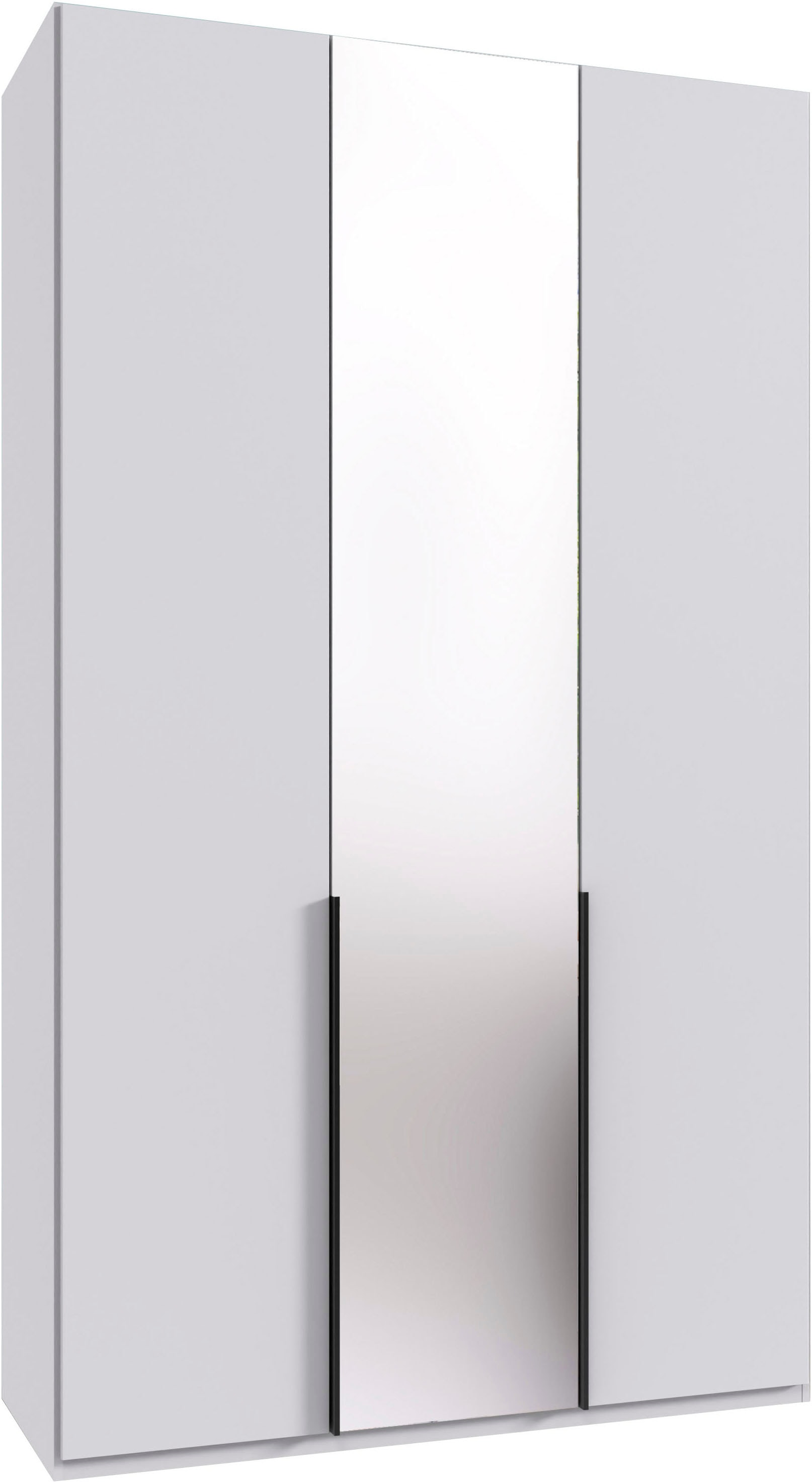 Wimex Kleiderschrank »Mugano, in 5 Breiten und 2 Höhen, Made in Germany«, (in Basic oder Premium Ausstattung mit 2 weiteren Einlegeböden), mit langen Griffstangen aus Metall, wahlweise mit oder ohne Spiegel von Wimex