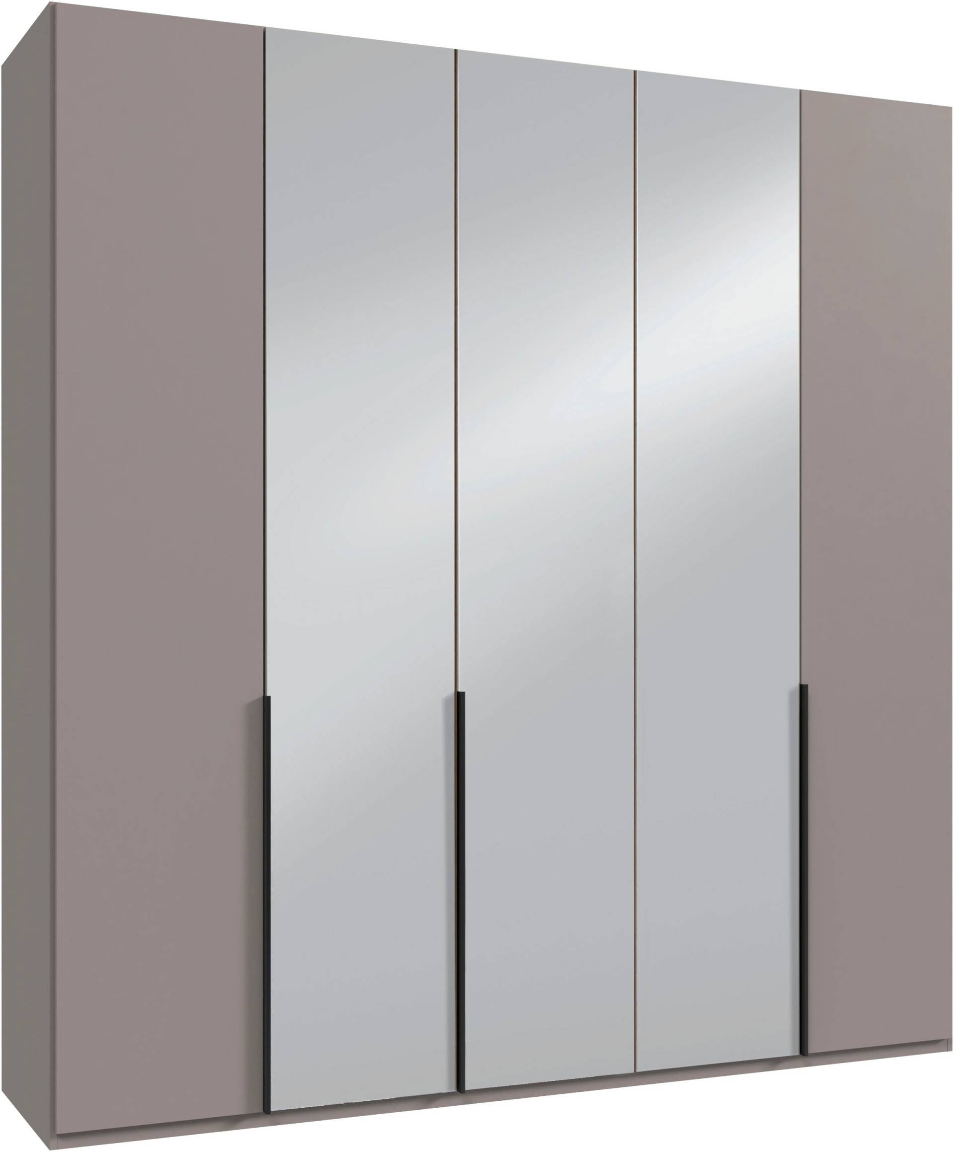 Wimex Kleiderschrank »Mugano, in 5 Breiten und 2 Höhen, Made in Germany«, (in Basic oder Premium Ausstattung mit 2 weiteren Einlegeböden), mit langen Griffstangen aus Metall, wahlweise mit oder ohne Spiegel von Wimex