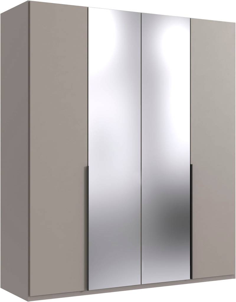 Wimex Kleiderschrank »Mugano, in 5 Breiten und 2 Höhen, Made in Germany«, (in Basic oder Premium Ausstattung mit 2 weiteren Einlegeböden), mit langen Griffstangen aus Metall, wahlweise mit oder ohne Spiegel von Wimex