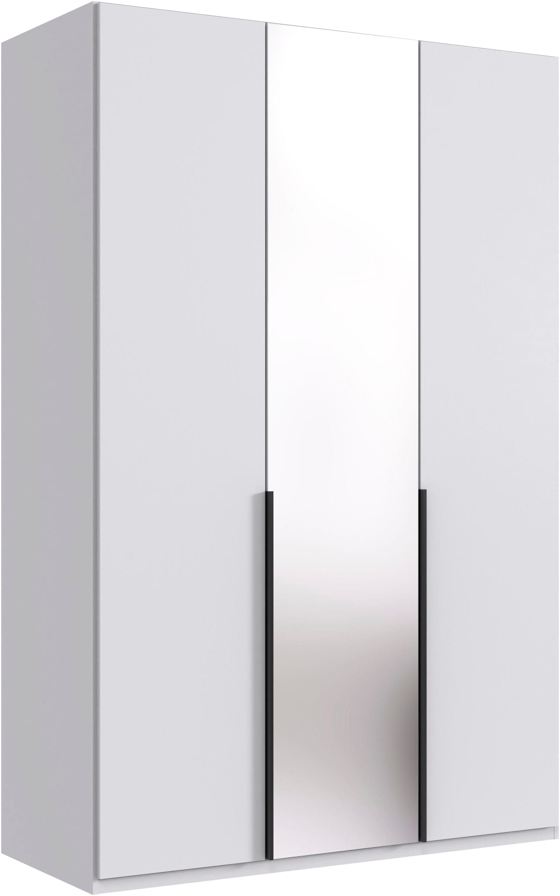 Wimex Kleiderschrank »Mugano, in 5 Breiten und 2 Höhen, Made in Germany«, (in Basic oder Premium Ausstattung mit 2 weiteren Einlegeböden), mit langen Griffstangen aus Metall, wahlweise mit oder ohne Spiegel von Wimex