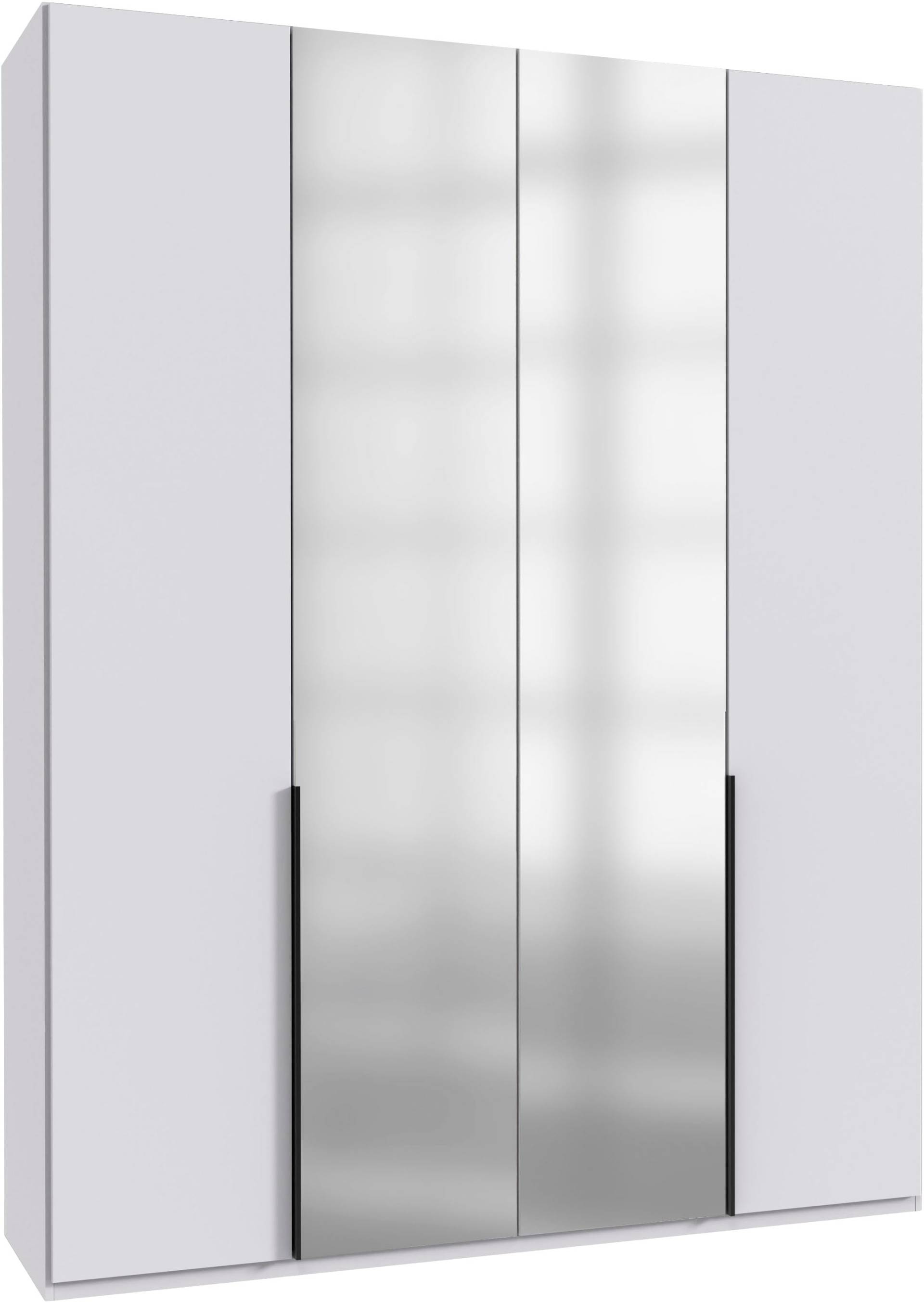 Wimex Kleiderschrank »Mugano, in 5 Breiten und 2 Höhen, Made in Germany«, (in Basic oder Premium Ausstattung mit 2 weiteren Einlegeböden), mit langen Griffstangen aus Metall, wahlweise mit oder ohne Spiegel von Wimex