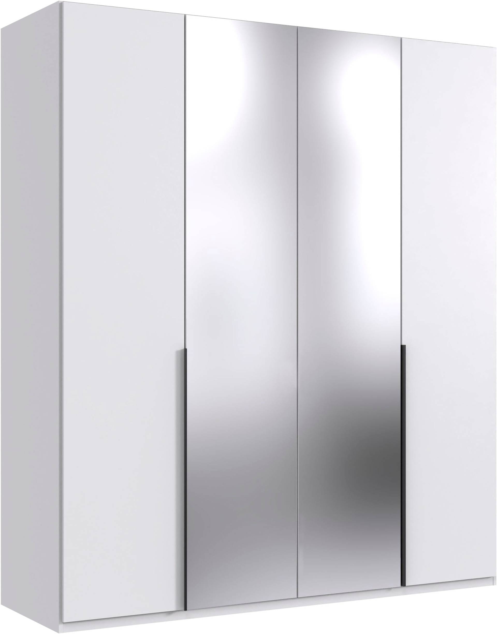 Wimex Kleiderschrank »Mugano, in 5 Breiten und 2 Höhen, Made in Germany«, (in Basic oder Premium Ausstattung mit 2 weiteren Einlegeböden), mit langen Griffstangen aus Metall, wahlweise mit oder ohne Spiegel von Wimex