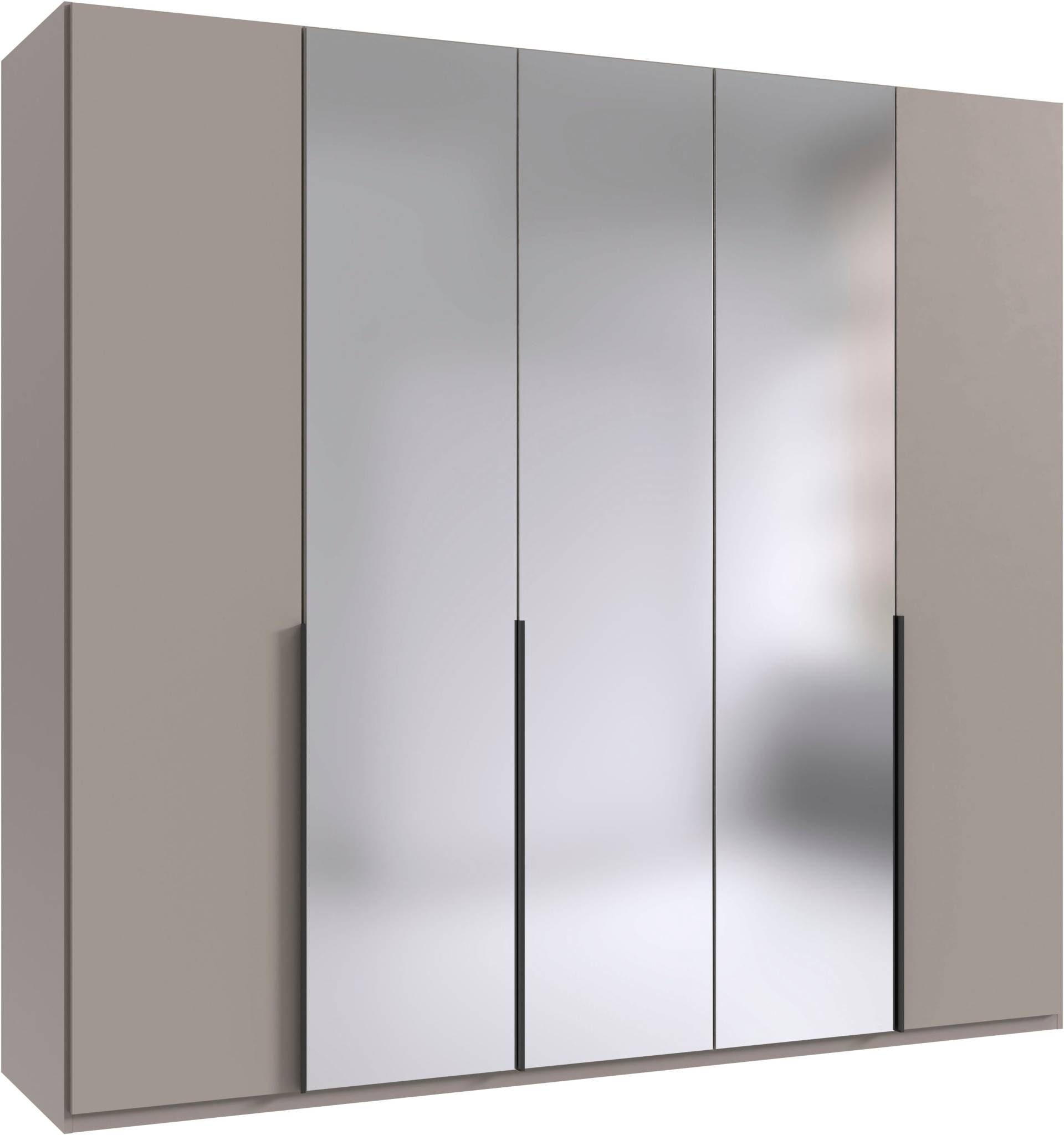 Wimex Kleiderschrank »Mugano, in 5 Breiten und 2 Höhen, Made in Germany«, (in Basic oder Premium Ausstattung mit 2 weiteren Einlegeböden), mit langen Griffstangen aus Metall, wahlweise mit oder ohne Spiegel von Wimex