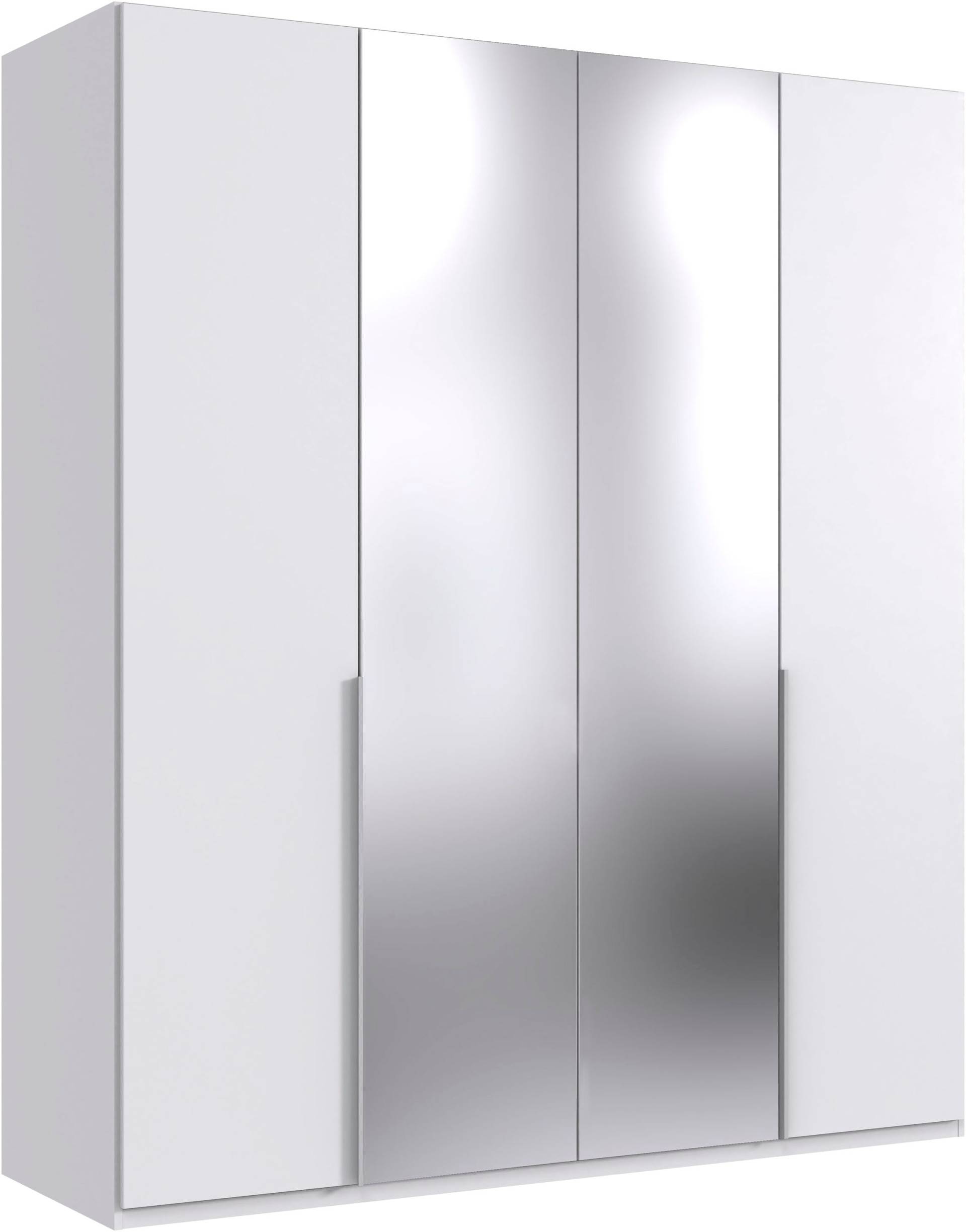 Wimex Kleiderschrank »Mugano, in 5 Breiten und 2 Höhen, Made in Germany«, (in Basic oder Premium Ausstattung mit 2 weiteren Einlegeböden), mit langen Griffstangen aus Metall, wahlweise mit oder ohne Spiegel von Wimex