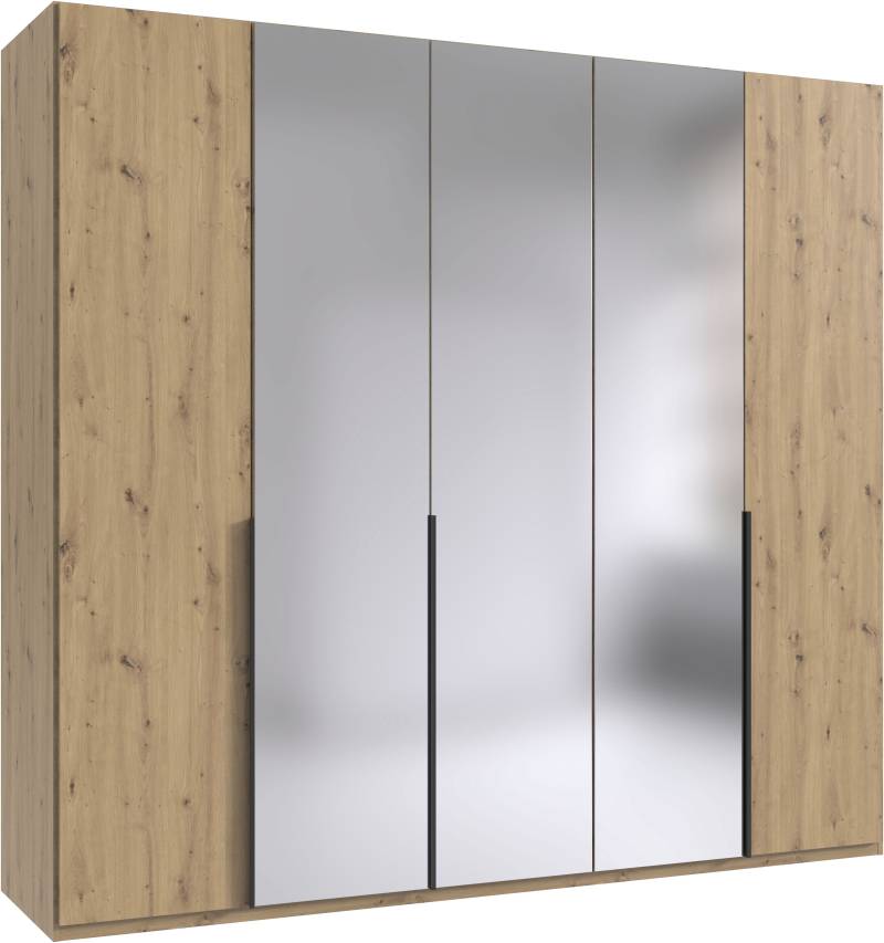 Wimex Kleiderschrank »Mugano, in 5 Breiten und 2 Höhen, Made in Germany«, (in Basic oder Premium Ausstattung mit 2 weiteren Einlegeböden), mit langen Griffstangen aus Metall, wahlweise mit oder ohne Spiegel von Wimex