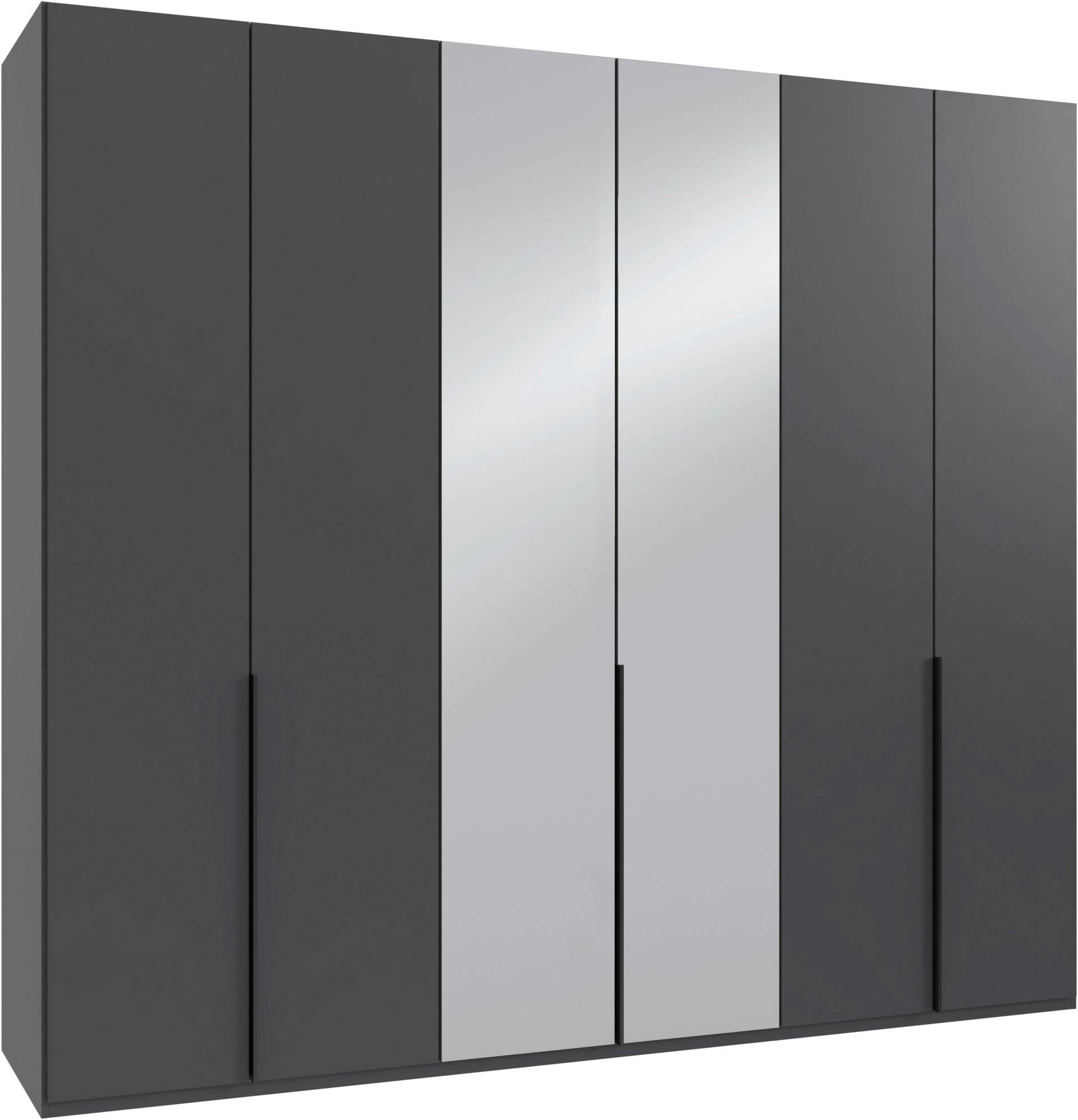 Wimex Kleiderschrank »Mugano, in 5 Breiten und 2 Höhen, Made in Germany«, (in Basic oder Premium Ausstattung mit 2 weiteren Einlegeböden), mit langen Griffstangen aus Metall, wahlweise mit oder ohne Spiegel von Wimex