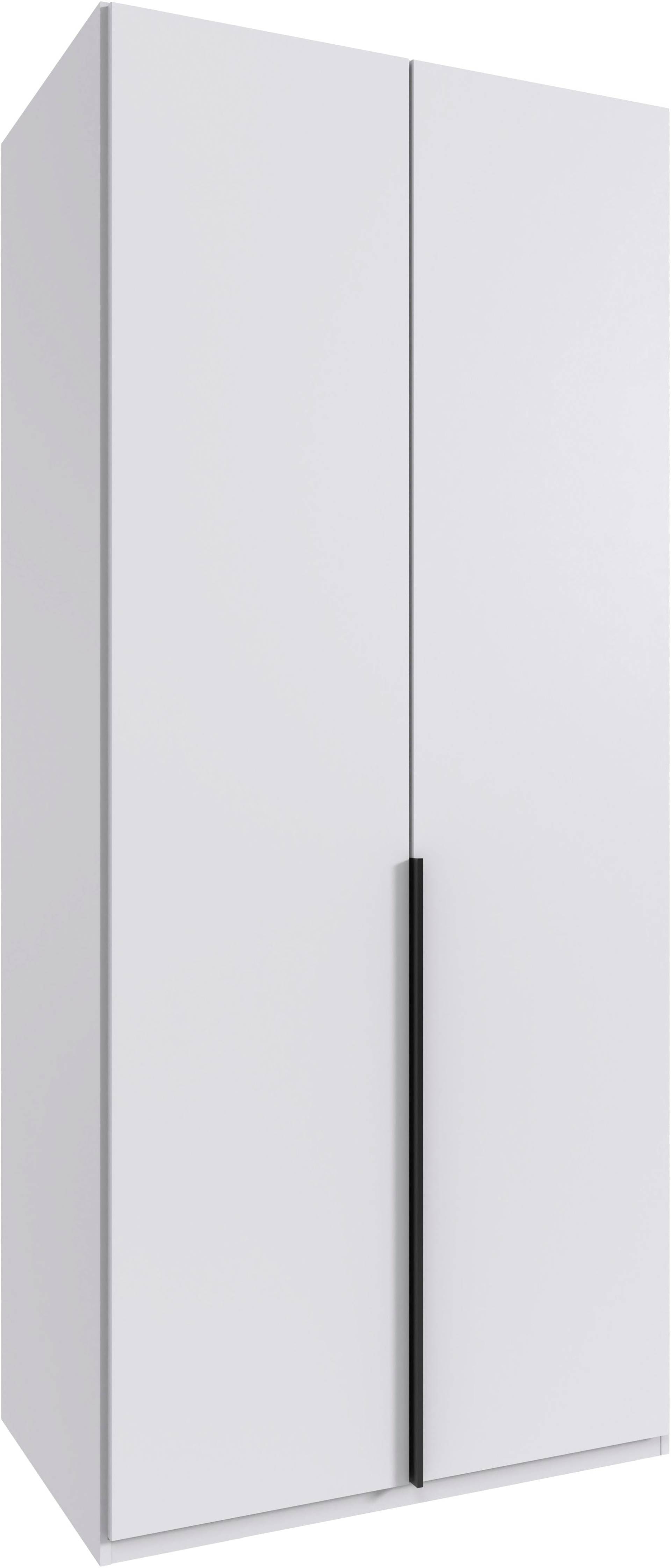 Wimex Kleiderschrank »Mugano, in 5 Breiten und 2 Höhen, Made in Germany«, (in Basic oder Premium Ausstattung mit 2 weiteren Einlegeböden), mit langen Griffstangen aus Metall, wahlweise mit oder ohne Spiegel von Wimex