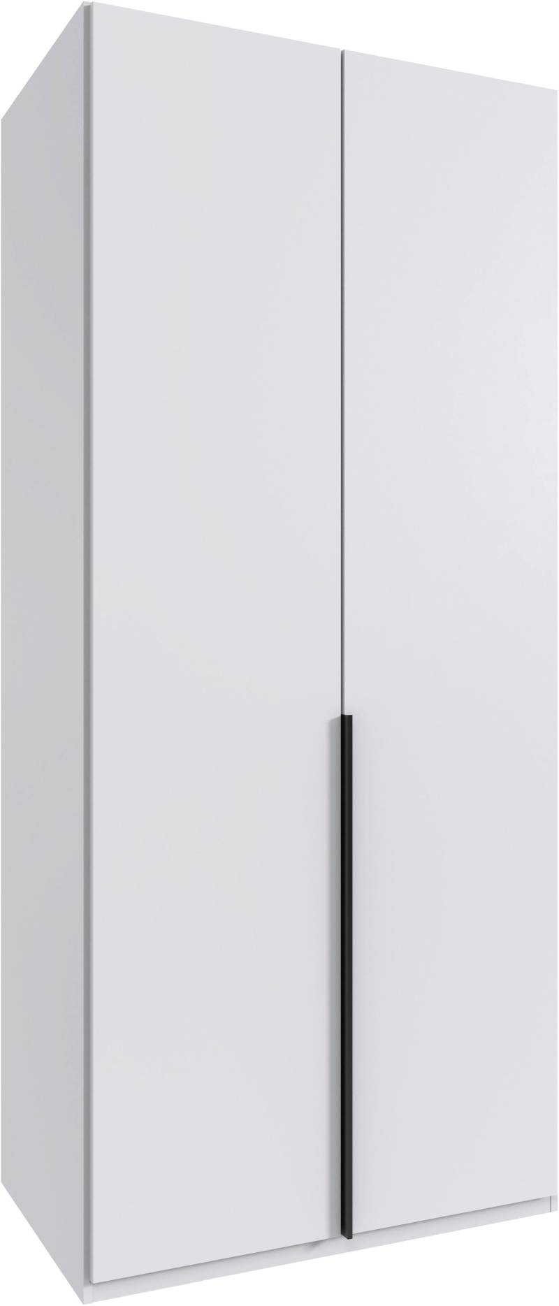 Wimex Kleiderschrank »Mugano, in 5 Breiten und 2 Höhen, Made in Germany«, (in Basic oder Premium Ausstattung mit 2 weiteren Einlegeböden), mit langen Griffstangen aus Metall, wahlweise mit oder ohne Spiegel von Wimex