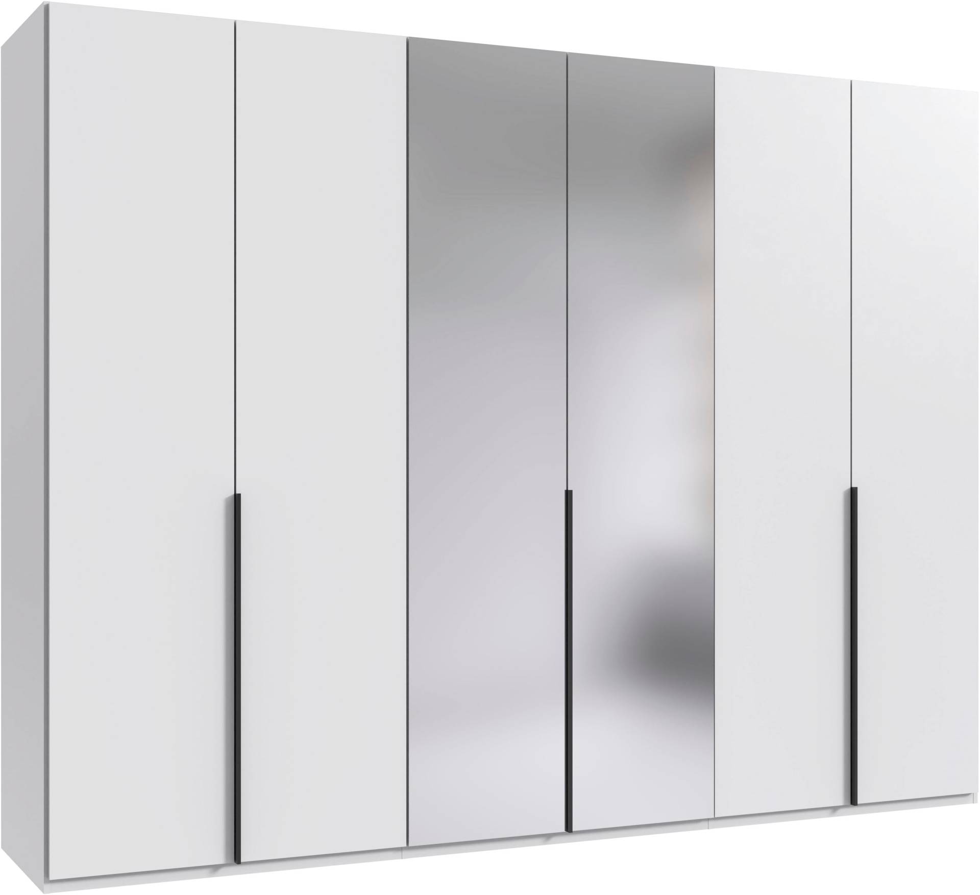 Wimex Kleiderschrank »Mugano, in 5 Breiten und 2 Höhen, Made in Germany«, (in Basic oder Premium Ausstattung mit 2 weiteren Einlegeböden), mit langen Griffstangen aus Metall, wahlweise mit oder ohne Spiegel von Wimex