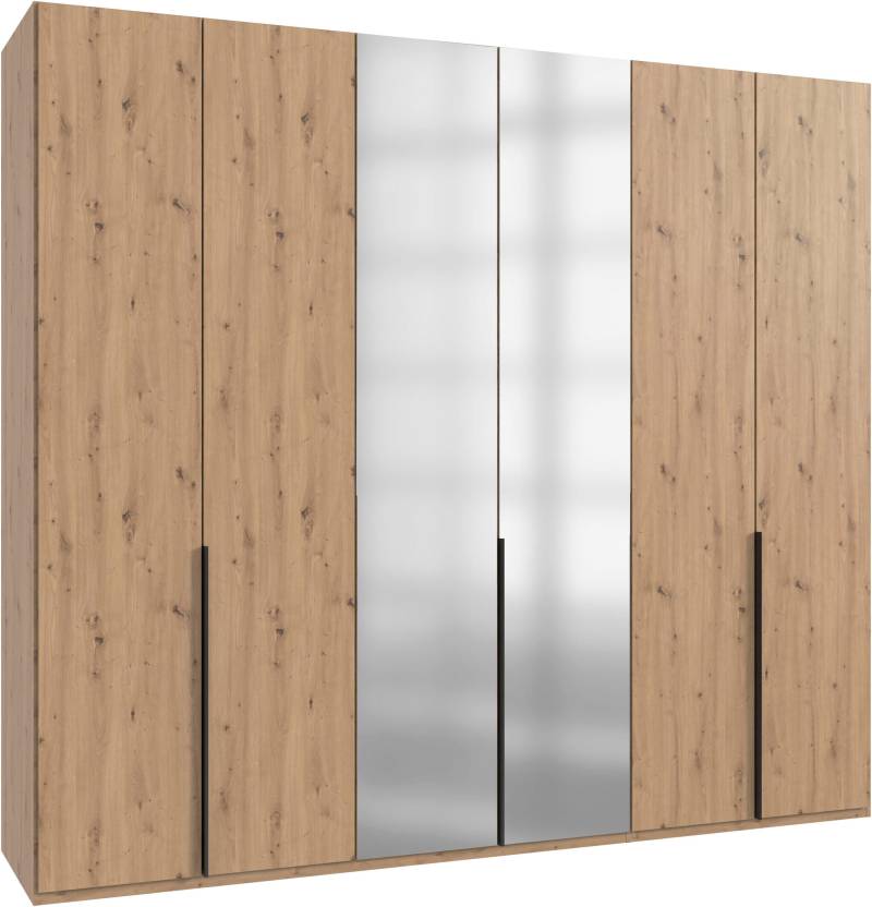 Wimex Kleiderschrank »Mugano, in 5 Breiten und 2 Höhen, Made in Germany«, (in Basic oder Premium Ausstattung mit 2 weiteren Einlegeböden), mit langen Griffstangen aus Metall, wahlweise mit oder ohne Spiegel von Wimex