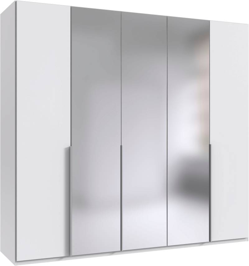 Wimex Kleiderschrank »Mugano, in 5 Breiten und 2 Höhen, Made in Germany«, (in Basic oder Premium Ausstattung mit 2 weiteren Einlegeböden), mit langen Griffstangen aus Metall, wahlweise mit oder ohne Spiegel von Wimex