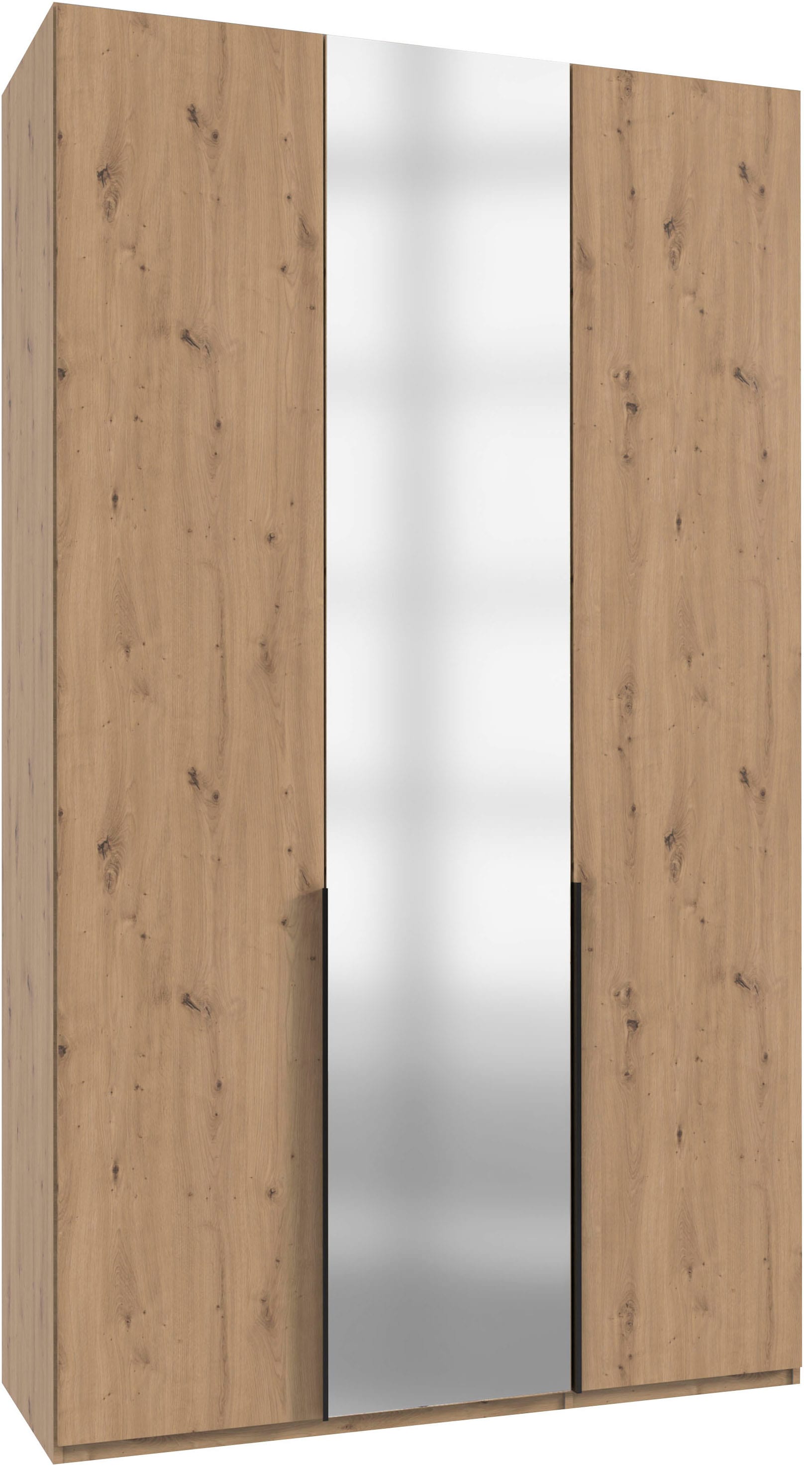 Wimex Kleiderschrank »Mugano, in 5 Breiten und 2 Höhen, Made in Germany«, (in Basic oder Premium Ausstattung mit 2 weiteren Einlegeböden), mit langen Griffstangen aus Metall, wahlweise mit oder ohne Spiegel von Wimex