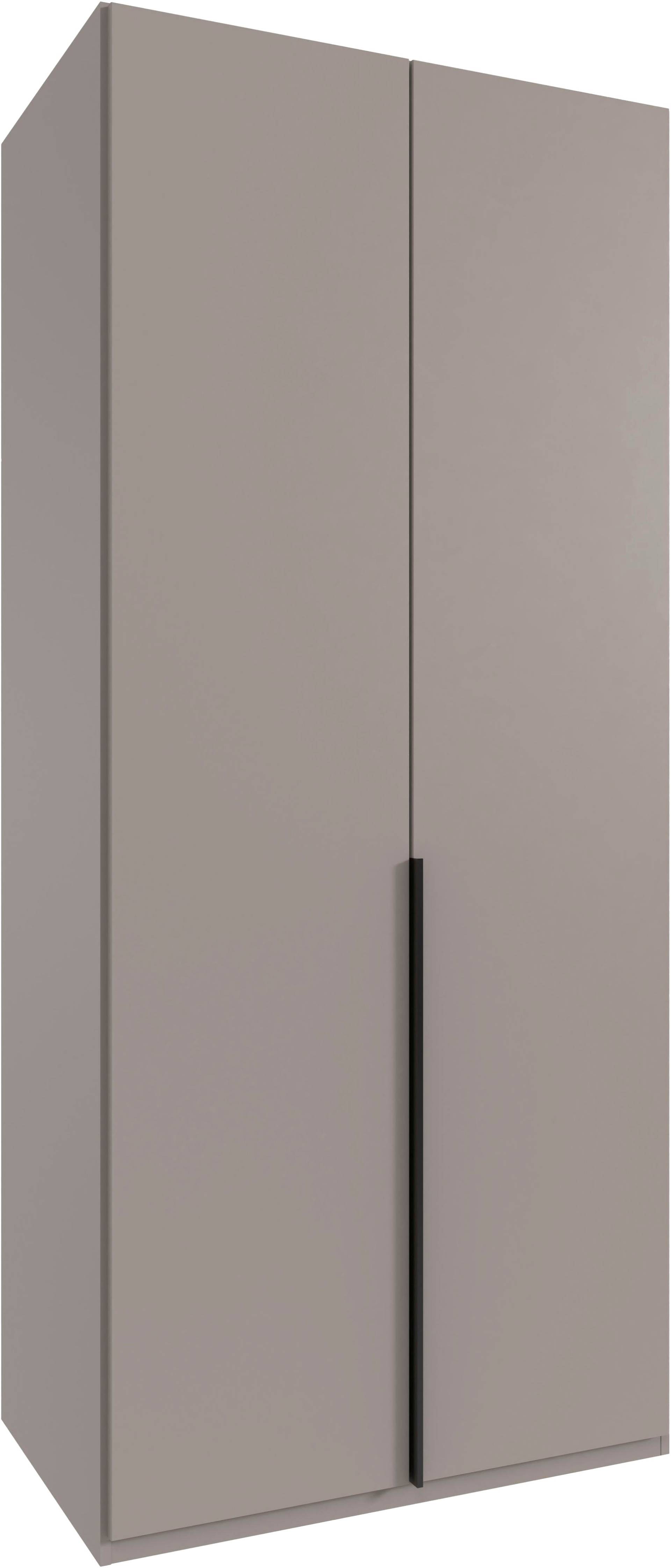 Wimex Kleiderschrank »Mugano, in 5 Breiten und 2 Höhen, Made in Germany«, (in Basic oder Premium Ausstattung mit 2 weiteren Einlegeböden), mit langen Griffstangen aus Metall, wahlweise mit oder ohne Spiegel von Wimex