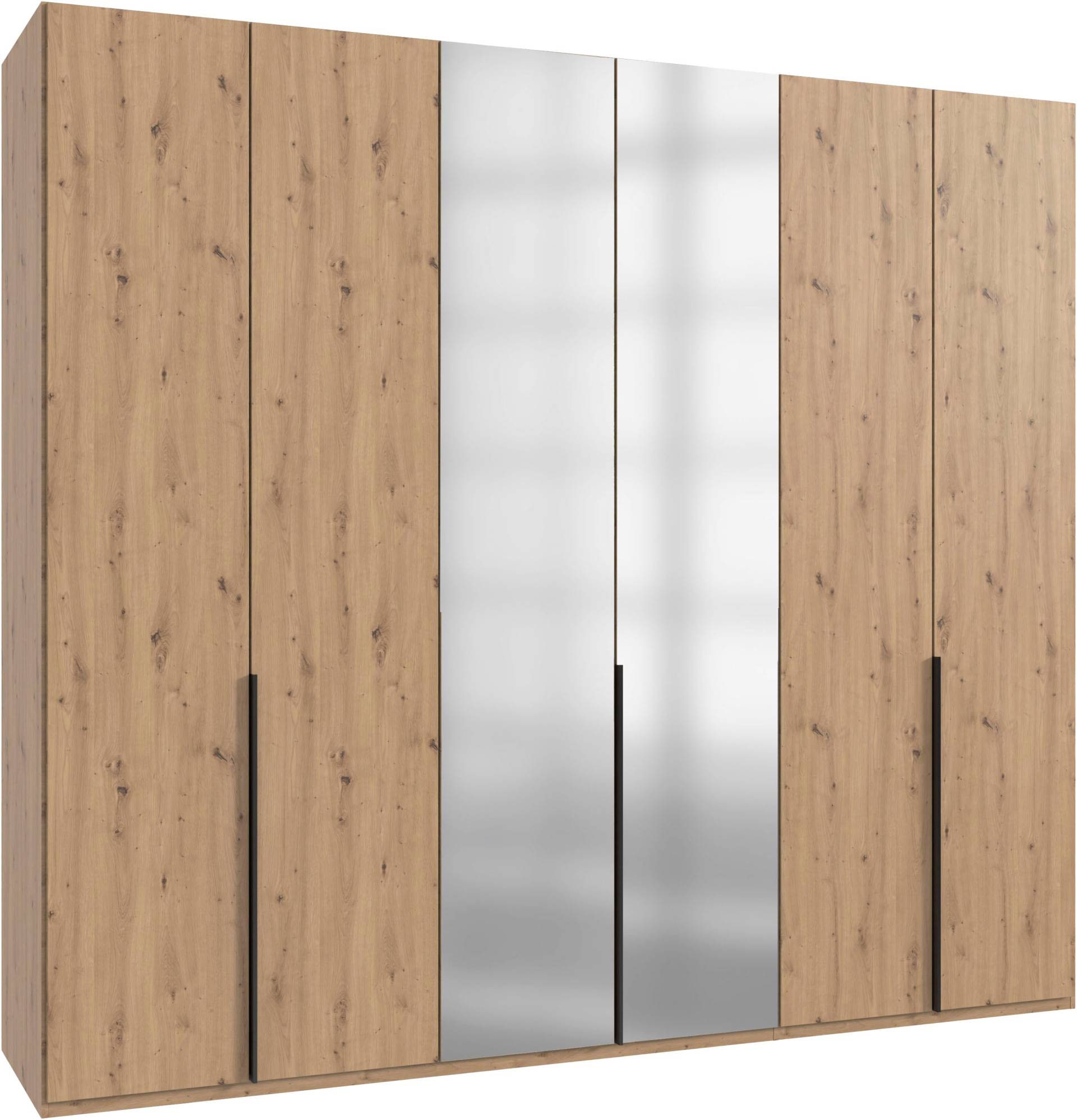Wimex Kleiderschrank »Mugano, in 5 Breiten und 2 Höhen, Made in Germany«, (in Basic oder Premium Ausstattung mit 2 weiteren Einlegeböden), mit langen Griffstangen aus Metall, wahlweise mit oder ohne Spiegel von Wimex
