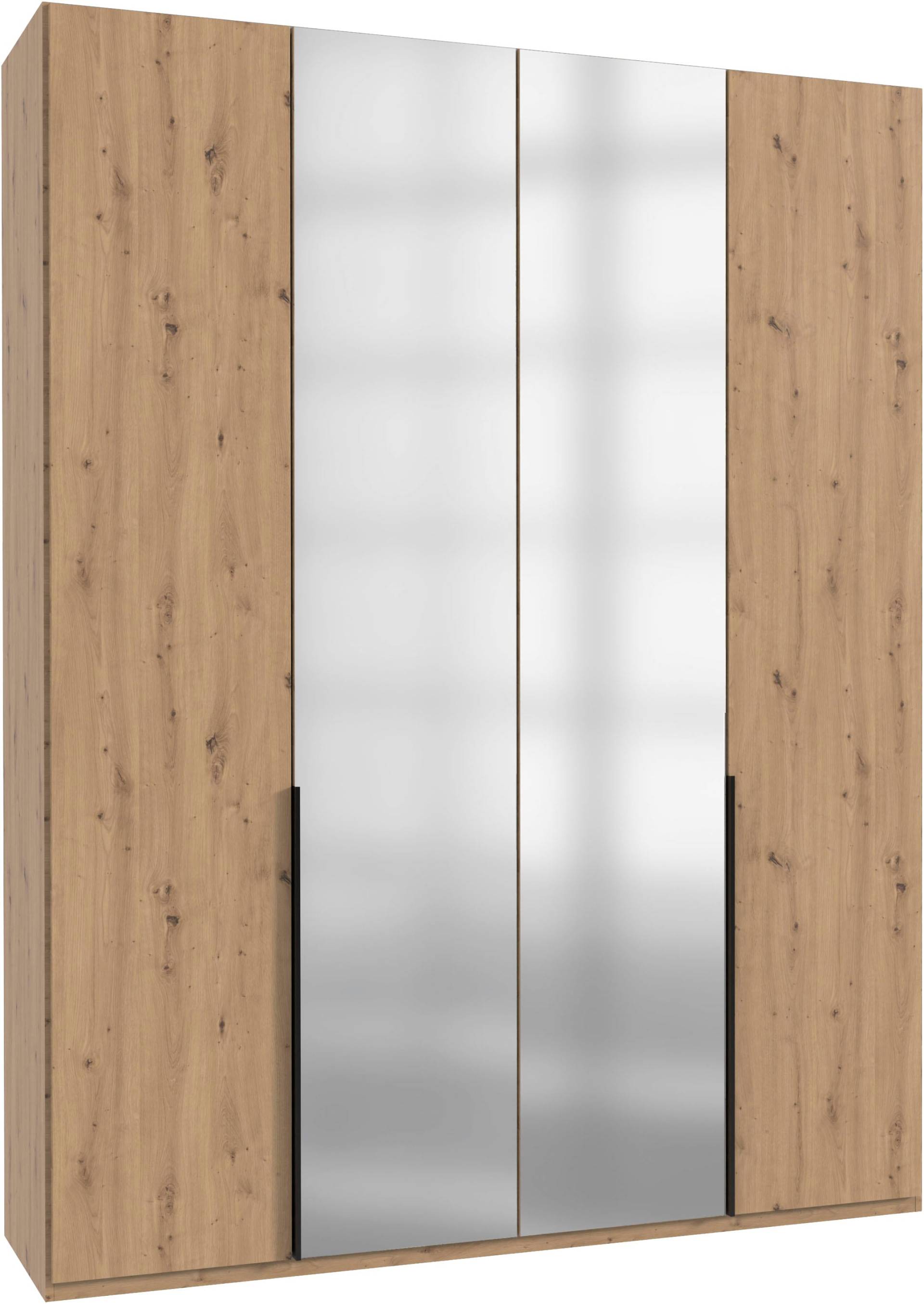 Wimex Kleiderschrank »Mugano, in 5 Breiten und 2 Höhen, Made in Germany«, (in Basic oder Premium Ausstattung mit 2 weiteren Einlegeböden), mit langen Griffstangen aus Metall, wahlweise mit oder ohne Spiegel von Wimex