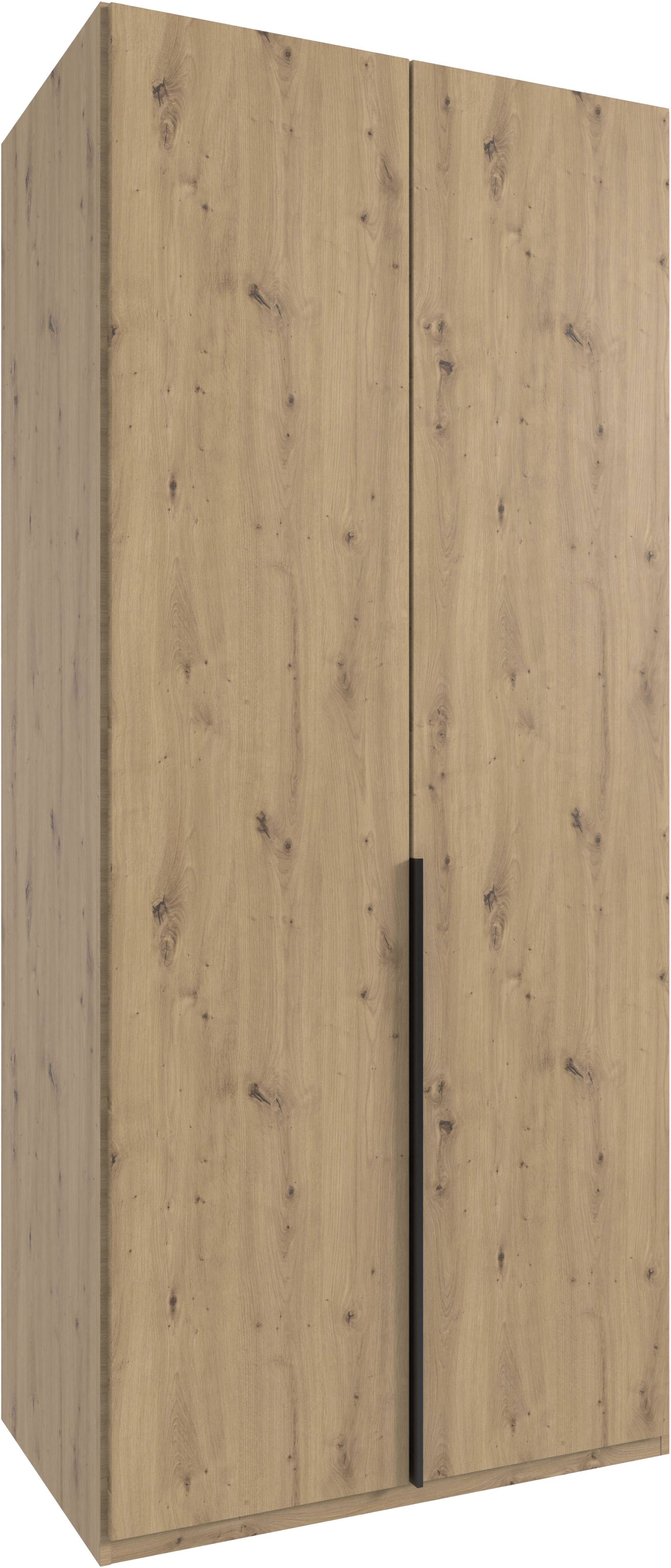 Wimex Kleiderschrank »Mugano, in 5 Breiten und 2 Höhen, Made in Germany«, (in Basic oder Premium Ausstattung mit 2 weiteren Einlegeböden), mit langen Griffstangen aus Metall, wahlweise mit oder ohne Spiegel von Wimex