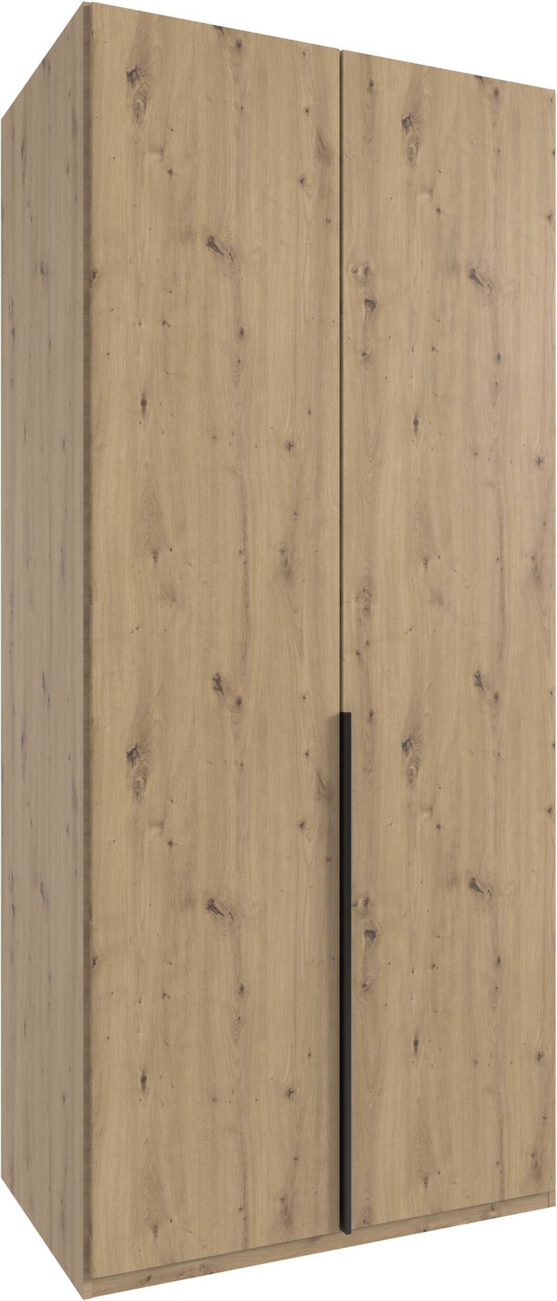 Wimex Kleiderschrank »Mugano, in 5 Breiten und 2 Höhen, Made in Germany«, (in Basic oder Premium Ausstattung mit 2 weiteren Einlegeböden), mit langen Griffstangen aus Metall, wahlweise mit oder ohne Spiegel von Wimex