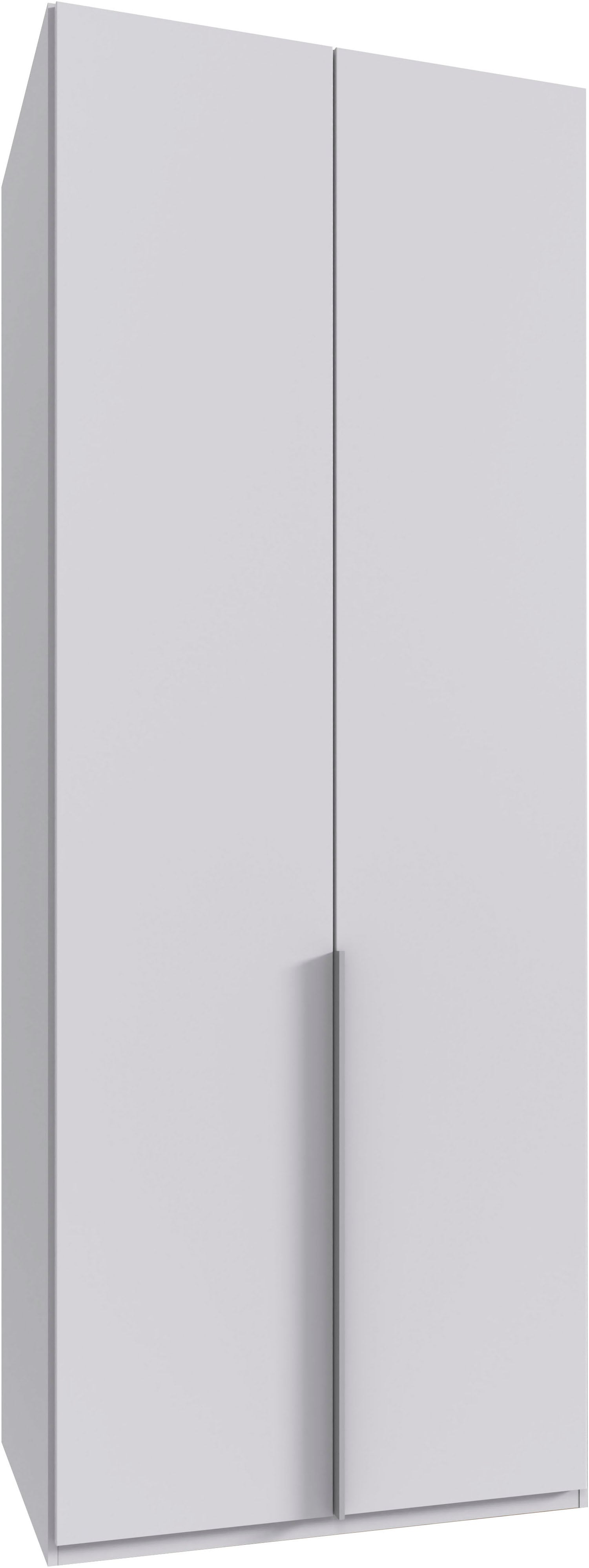 Wimex Kleiderschrank »Mugano, in 5 Breiten und 2 Höhen, Made in Germany«, (in Basic oder Premium Ausstattung mit 2 weiteren Einlegeböden), mit langen Griffstangen aus Metall, wahlweise mit oder ohne Spiegel von Wimex