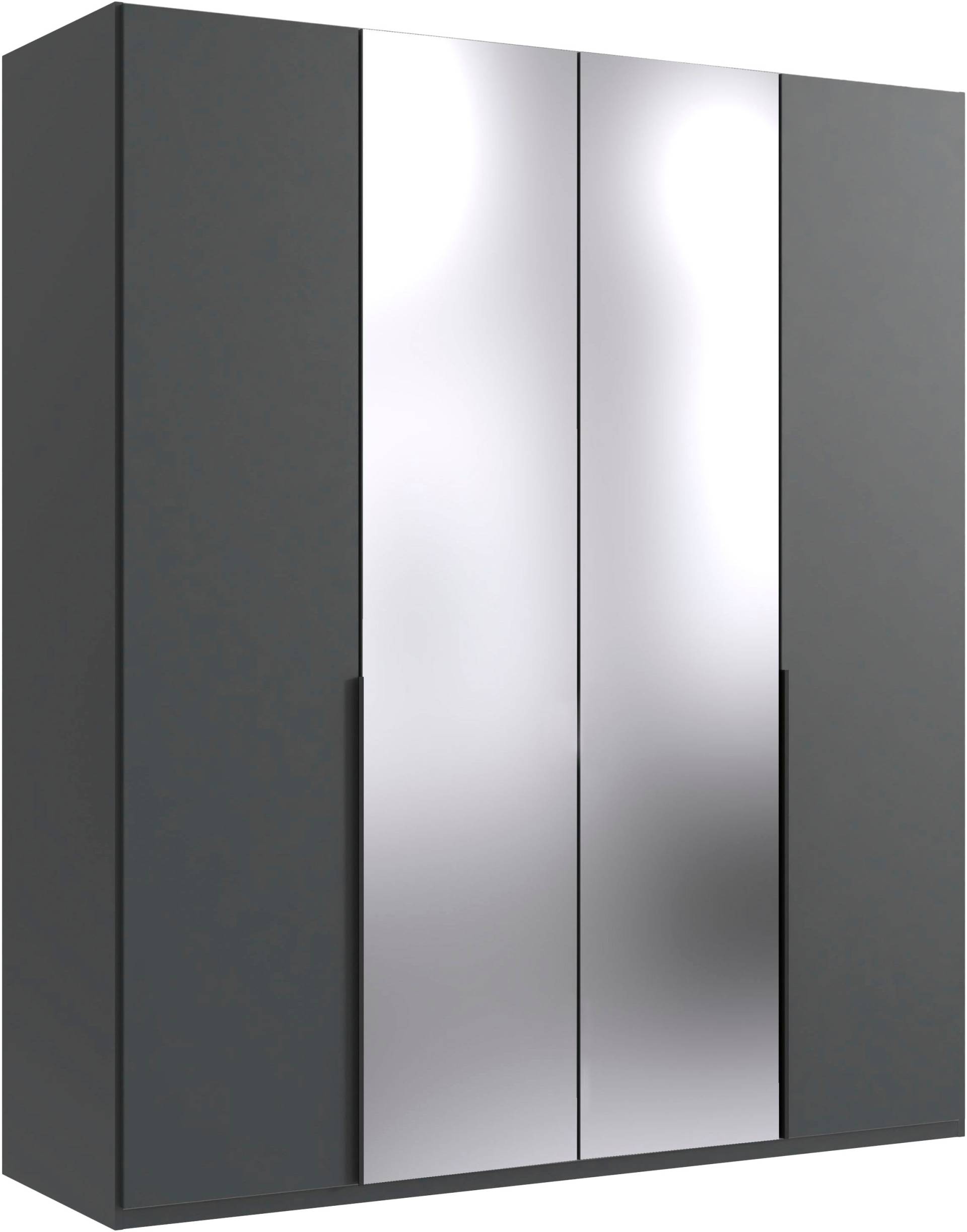Wimex Kleiderschrank »Mugano, in 5 Breiten und 2 Höhen, Made in Germany«, (in Basic oder Premium Ausstattung mit 2 weiteren Einlegeböden), mit langen Griffstangen aus Metall, wahlweise mit oder ohne Spiegel von Wimex