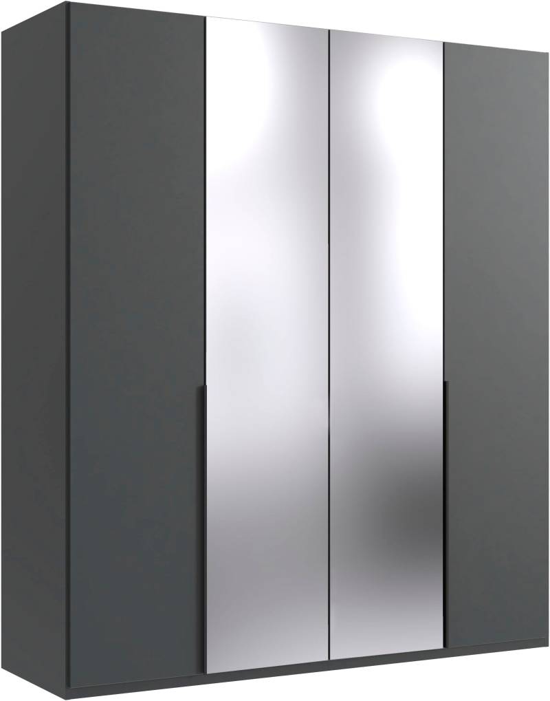 Wimex Kleiderschrank »Mugano, in 5 Breiten und 2 Höhen, Made in Germany«, (in Basic oder Premium Ausstattung mit 2 weiteren Einlegeböden), mit langen Griffstangen aus Metall, wahlweise mit oder ohne Spiegel von Wimex