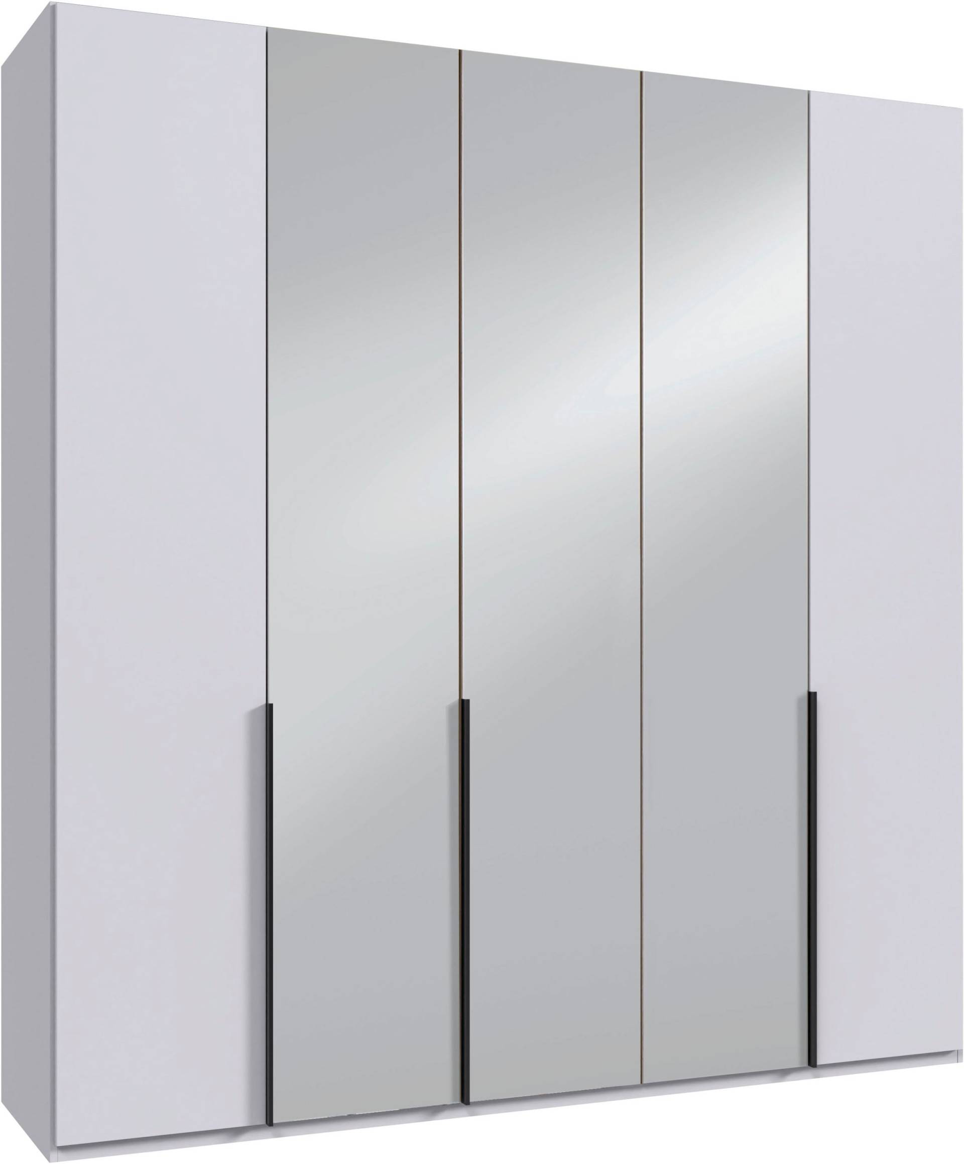 Wimex Kleiderschrank »Mugano, in 5 Breiten und 2 Höhen, Made in Germany«, (in Basic oder Premium Ausstattung mit 2 weiteren Einlegeböden), mit langen Griffstangen aus Metall, wahlweise mit oder ohne Spiegel von Wimex