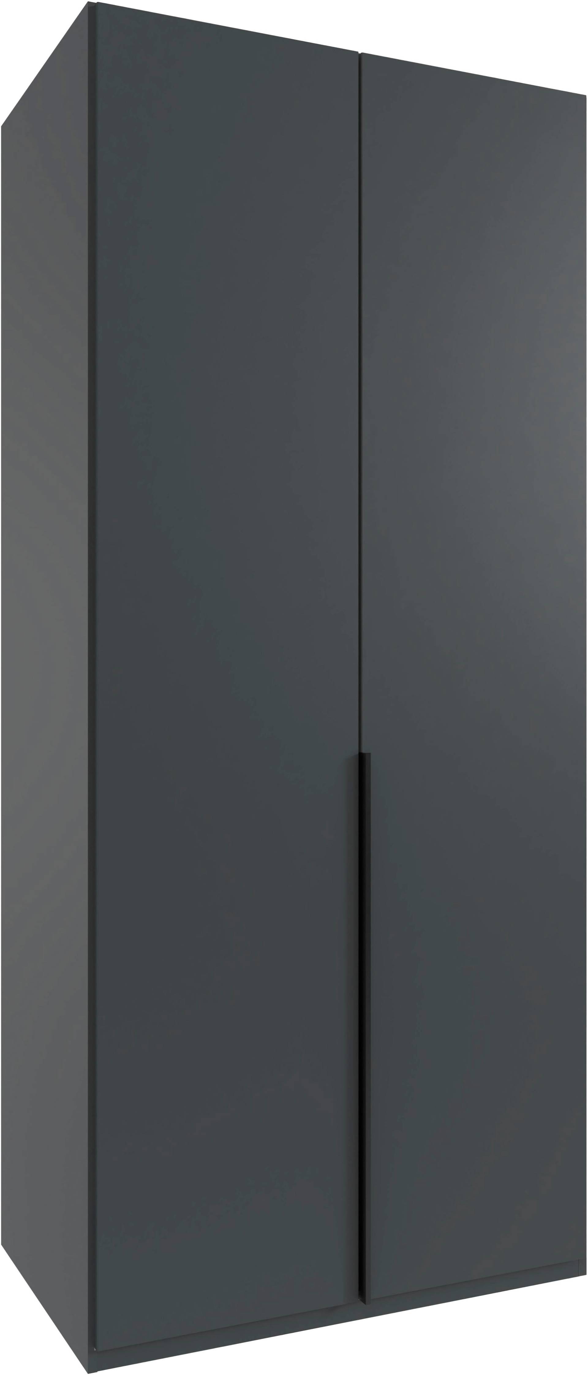 Wimex Kleiderschrank »Mugano, in 5 Breiten und 2 Höhen, Made in Germany«, (in Basic oder Premium Ausstattung mit 2 weiteren Einlegeböden), mit langen Griffstangen aus Metall, wahlweise mit oder ohne Spiegel von Wimex