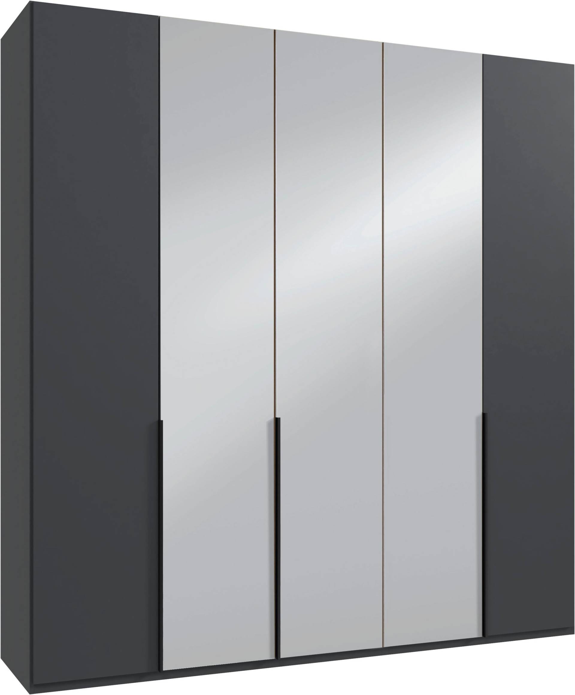 Wimex Kleiderschrank »Mugano, in 5 Breiten und 2 Höhen, Made in Germany«, (in Basic oder Premium Ausstattung mit 2 weiteren Einlegeböden), mit langen Griffstangen aus Metall, wahlweise mit oder ohne Spiegel von Wimex