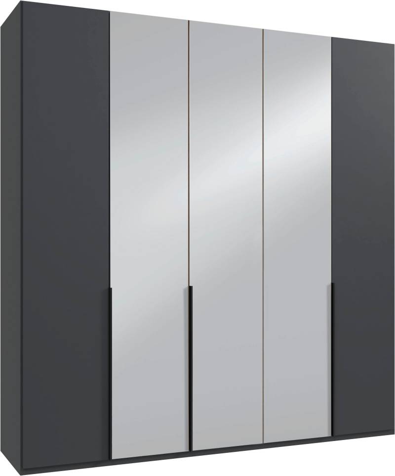 Wimex Kleiderschrank »Mugano, in 5 Breiten und 2 Höhen, Made in Germany«, (in Basic oder Premium Ausstattung mit 2 weiteren Einlegeböden), mit langen Griffstangen aus Metall, wahlweise mit oder ohne Spiegel von Wimex