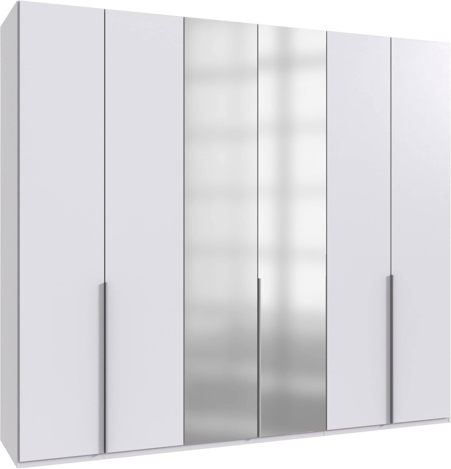 Wimex Kleiderschrank »Mugano, in 5 Breiten und 2 Höhen, Made in Germany«, (in Basic oder Premium Ausstattung mit 2 weiteren Einlegeböden), mit langen Griffstangen aus Metall, wahlweise mit oder ohne Spiegel von Wimex