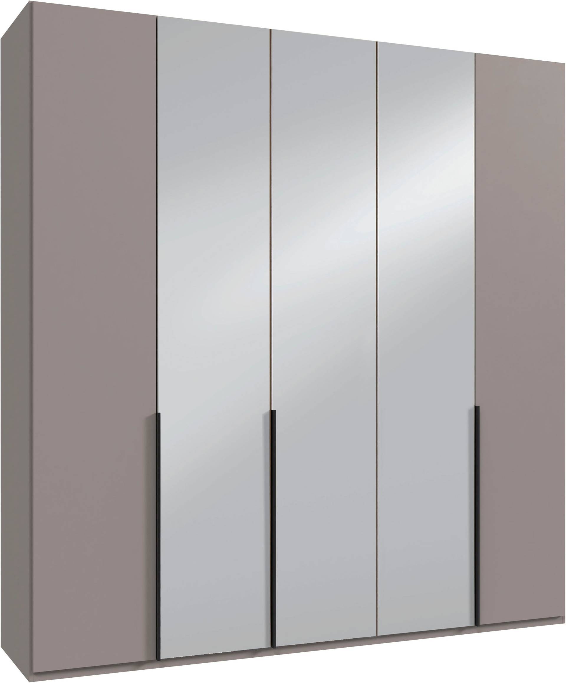 Wimex Kleiderschrank »Mugano, in 5 Breiten und 2 Höhen, Made in Germany«, (in Basic oder Premium Ausstattung mit 2 weiteren Einlegeböden), mit langen Griffstangen aus Metall, wahlweise mit oder ohne Spiegel von Wimex