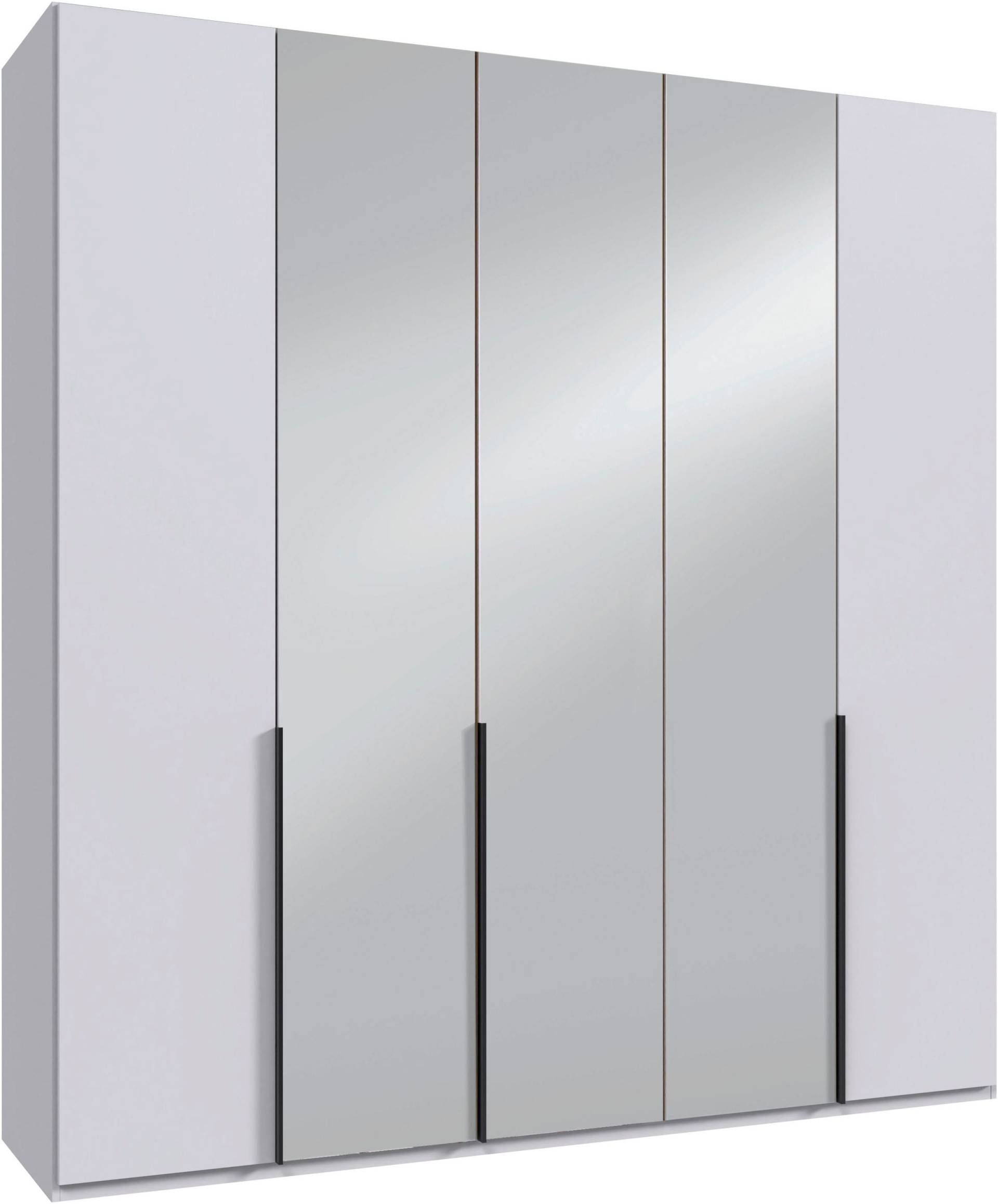 Wimex Kleiderschrank »Mugano, in 5 Breiten und 2 Höhen, Made in Germany«, (in Basic oder Premium Ausstattung mit 2 weiteren Einlegeböden), mit langen Griffstangen aus Metall, wahlweise mit oder ohne Spiegel von Wimex