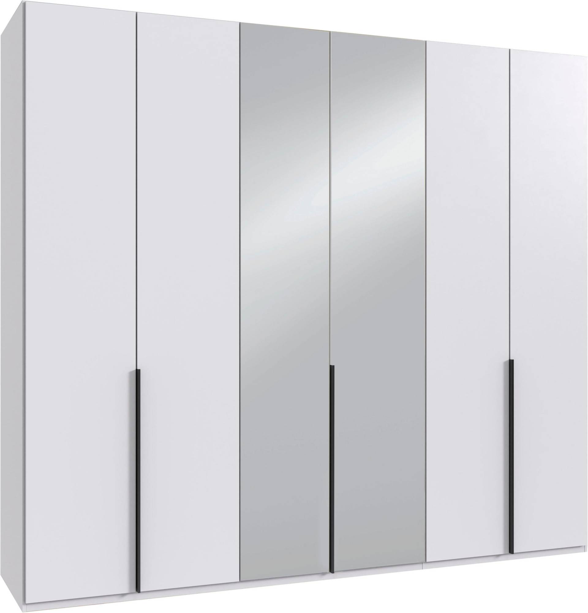 Wimex Kleiderschrank »Mugano, in 5 Breiten und 2 Höhen, Made in Germany«, (in Basic oder Premium Ausstattung mit 2 weiteren Einlegeböden), mit langen Griffstangen aus Metall, wahlweise mit oder ohne Spiegel von Wimex