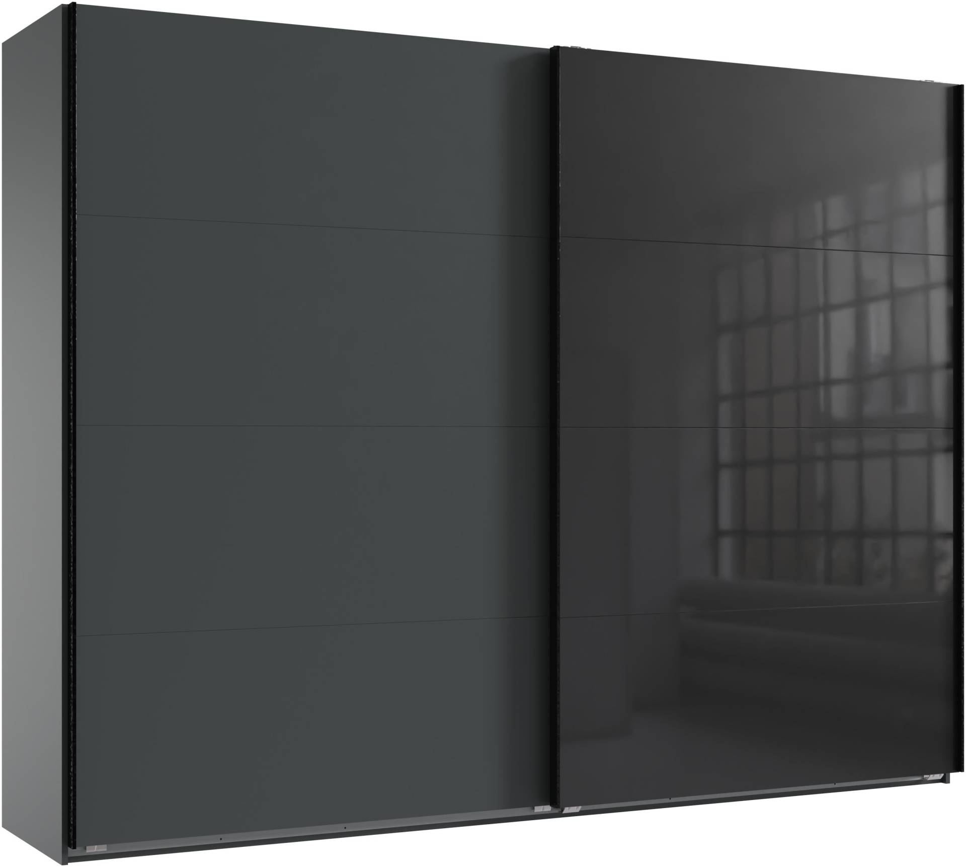 Wimex Kleiderschrank »Tilburg, Metallgriffe, Made in Germany«, (Breite 270cm wahlweise mit 2 oder 3 Türen), mit Schwebetüren, jeweils 1 Glaselement, 180, 225 oder 270cm breit von Wimex