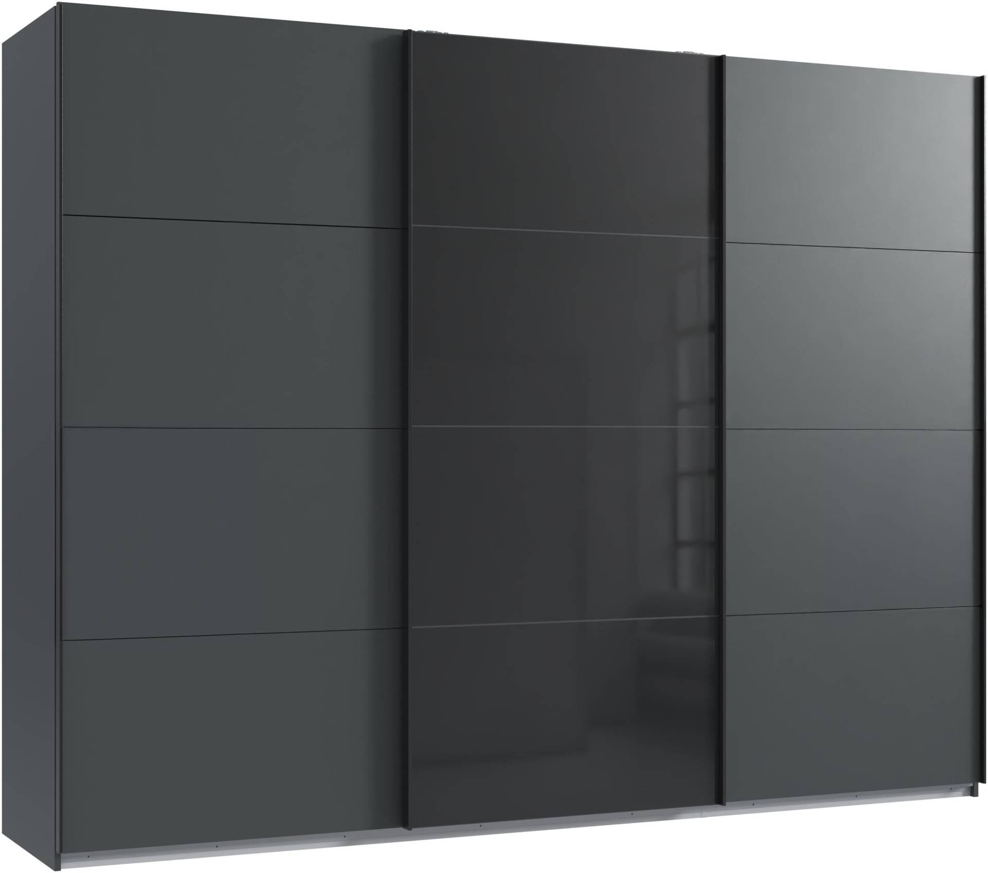 Wimex Kleiderschrank »Tilburg, Metallgriffe, Made in Germany«, (Breite 270cm wahlweise mit 2 oder 3 Türen), mit Schwebetüren, jeweils 1 Glaselement, 180, 225 oder 270cm breit von Wimex