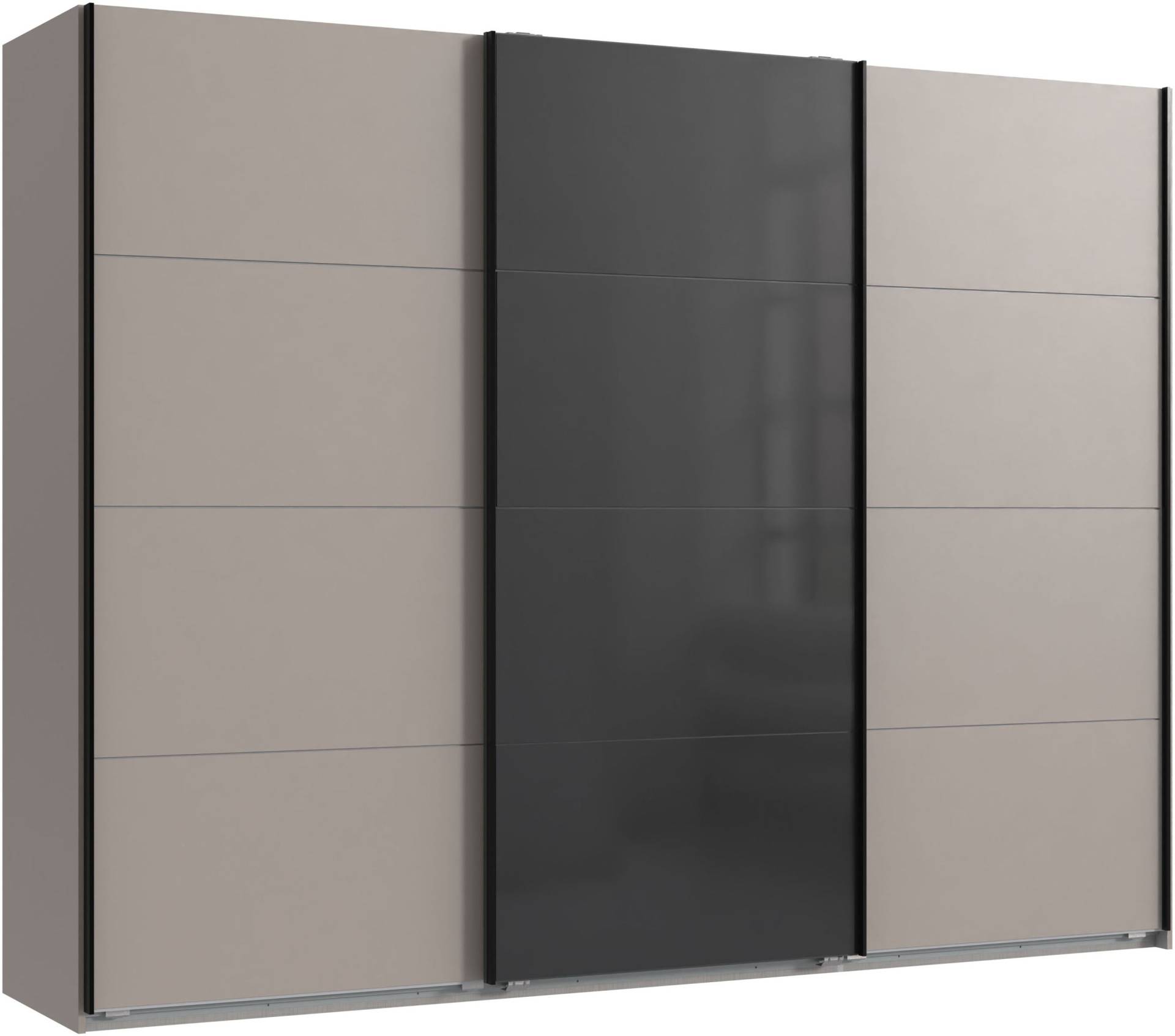 Wimex Kleiderschrank »Tilburg, Metallgriffe, Made in Germany«, (Breite 270cm wahlweise mit 2 oder 3 Türen), mit Schwebetüren, jeweils 1 Glaselement, 180, 225 oder 270cm breit von Wimex