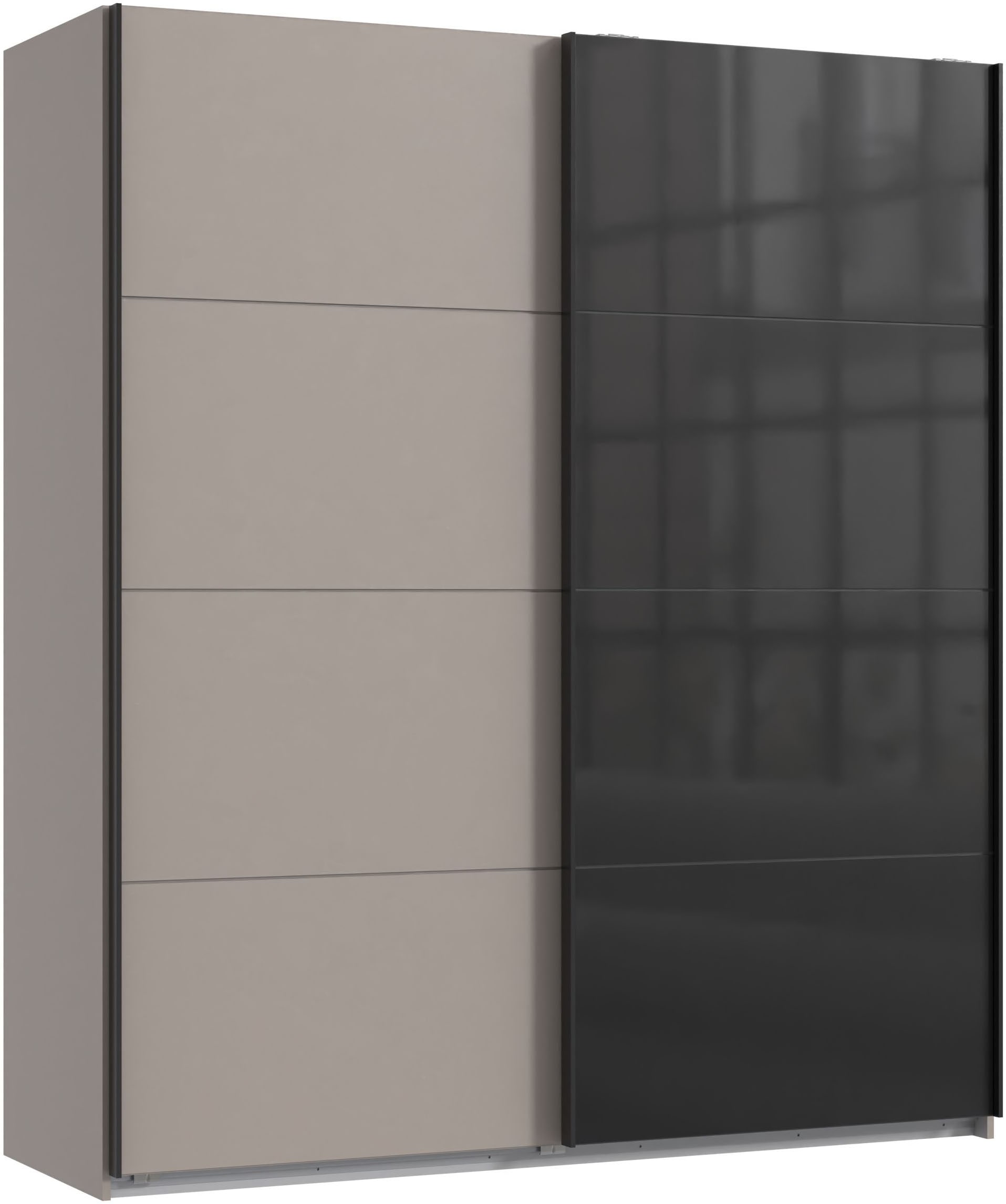 Wimex Kleiderschrank »Tilburg, Metallgriffe, Made in Germany«, (Breite 270cm wahlweise mit 2 oder 3 Türen), mit Schwebetüren, jeweils 1 Glaselement, 180, 225 oder 270cm breit von Wimex