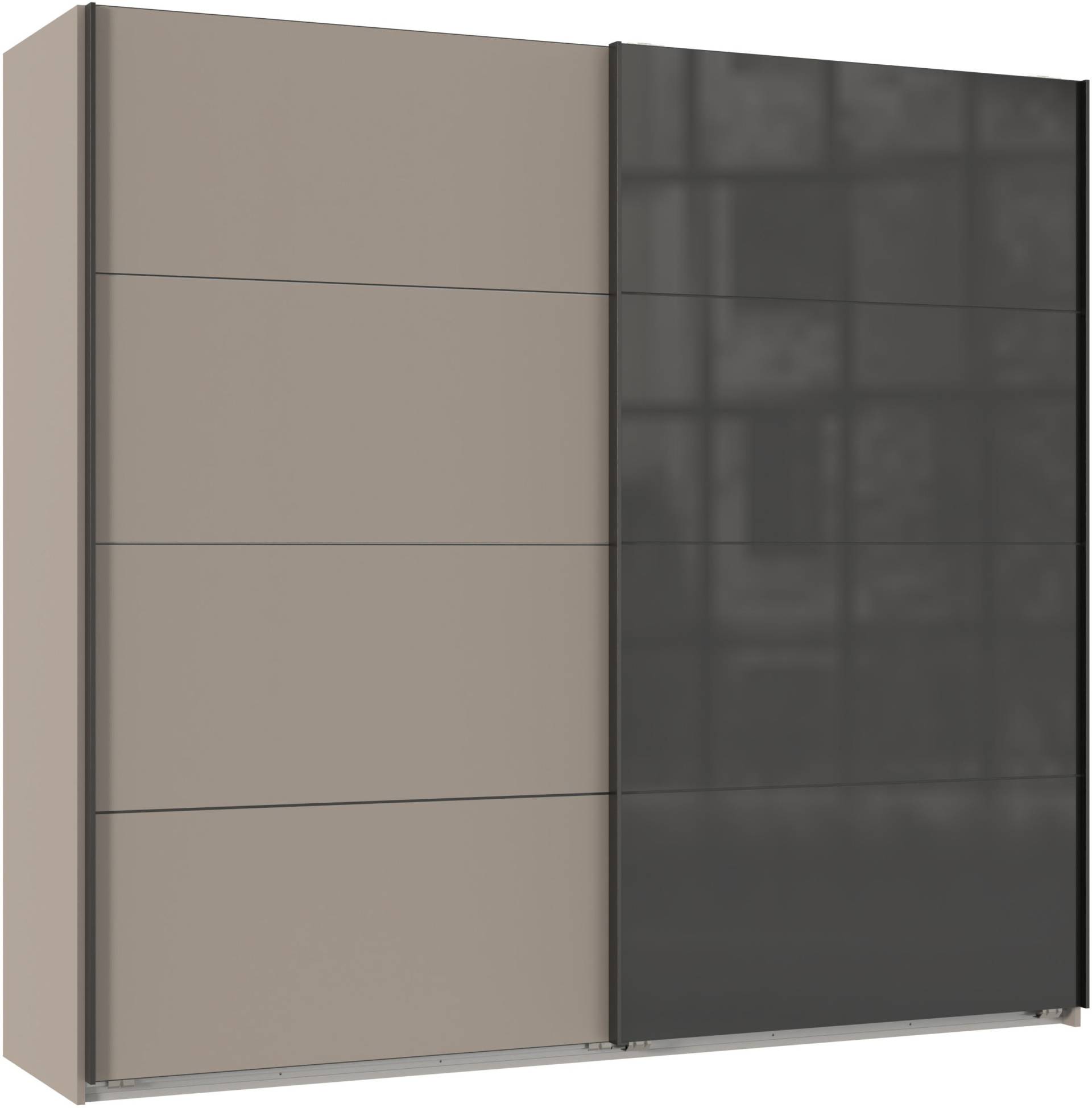 Wimex Kleiderschrank »Tilburg, Metallgriffe, Made in Germany«, (Breite 270cm wahlweise mit 2 oder 3 Türen), mit Schwebetüren, jeweils 1 Glaselement, 180, 225 oder 270cm breit von Wimex