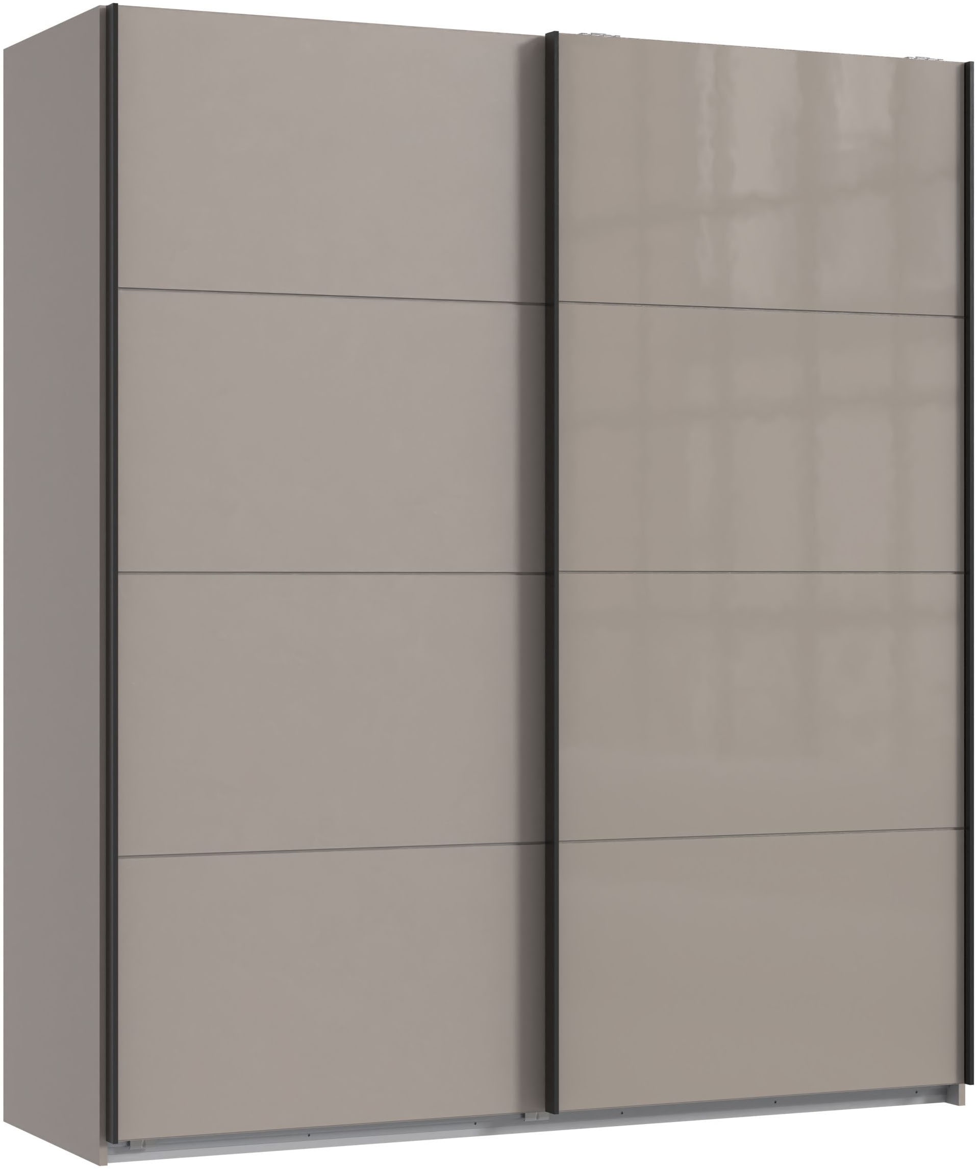 Wimex Kleiderschrank »Tilburg, Metallgriffe, Made in Germany«, (Breite 270cm wahlweise mit 2 oder 3 Türen), mit Schwebetüren, jeweils 1 Glaselement, 180, 225 oder 270cm breit von Wimex