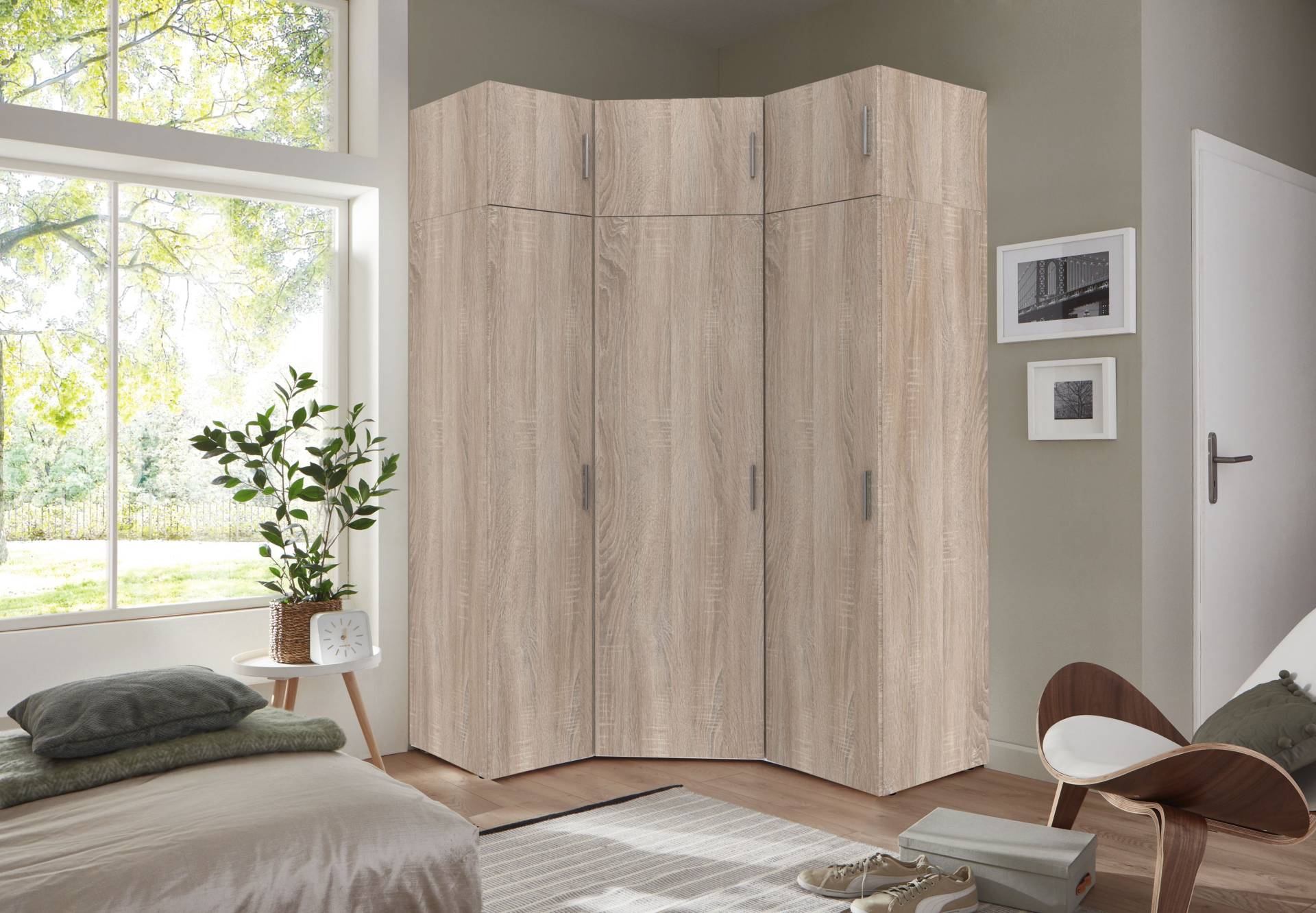 Wimex Schranksystem »Münster«, (Spar-Set, 6tlg: Eckschrank+ 2 Schränke 40cm und 50cm breit+ 3 Aufsatzmodule), Mehrzweckschrank von Wimex
