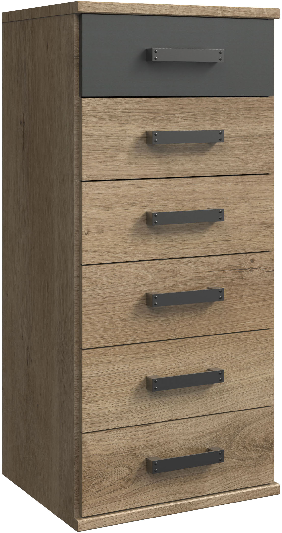Wimex Schubkastenkommode »Cork, Hochkommode, Highboard 46/40/103cm, Made in Germany«, industrial Design, rustikaler Look, 6 Schubladen von Wimex