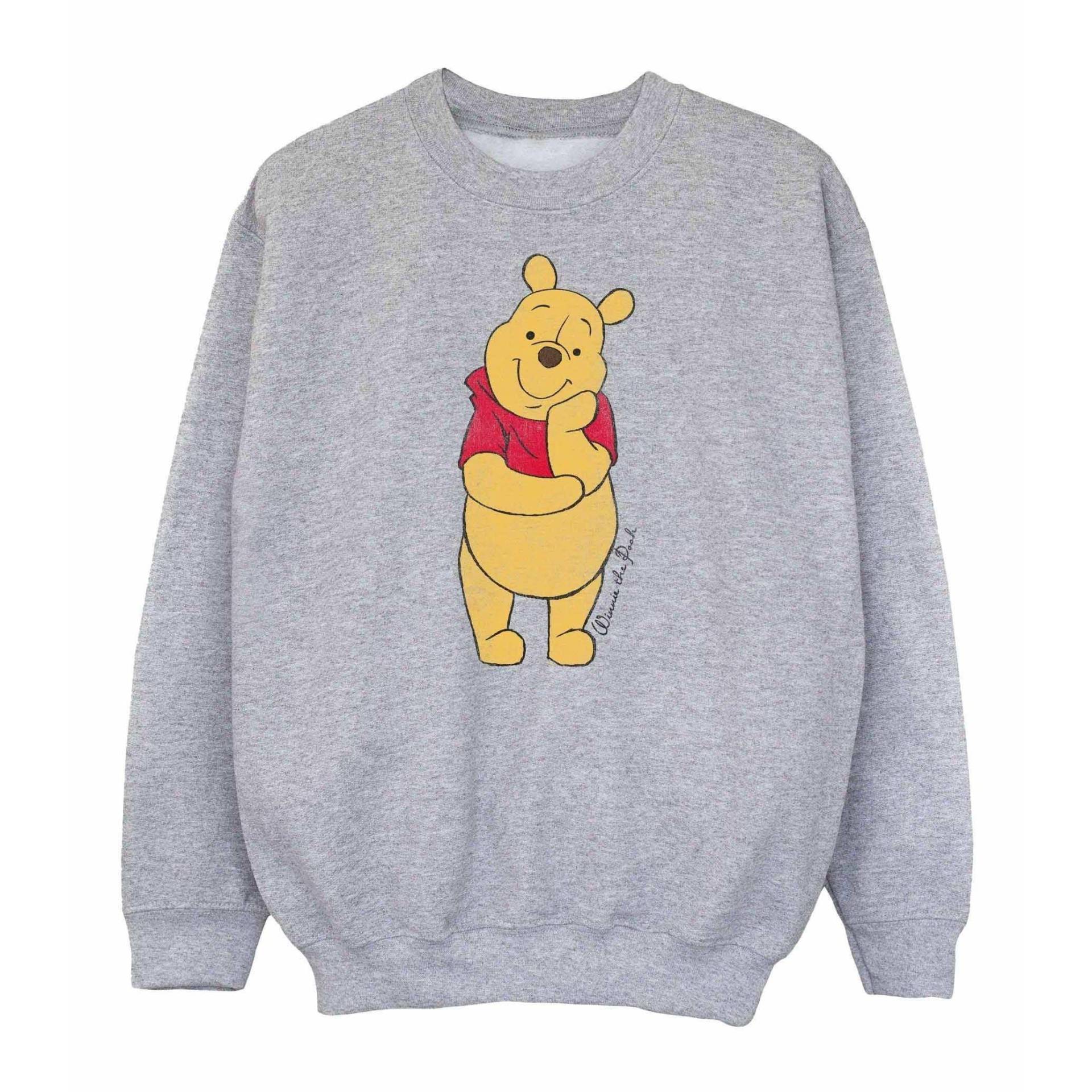 Classic Sweatshirt Jungen Grau 140/146 von Winnie the Pooh