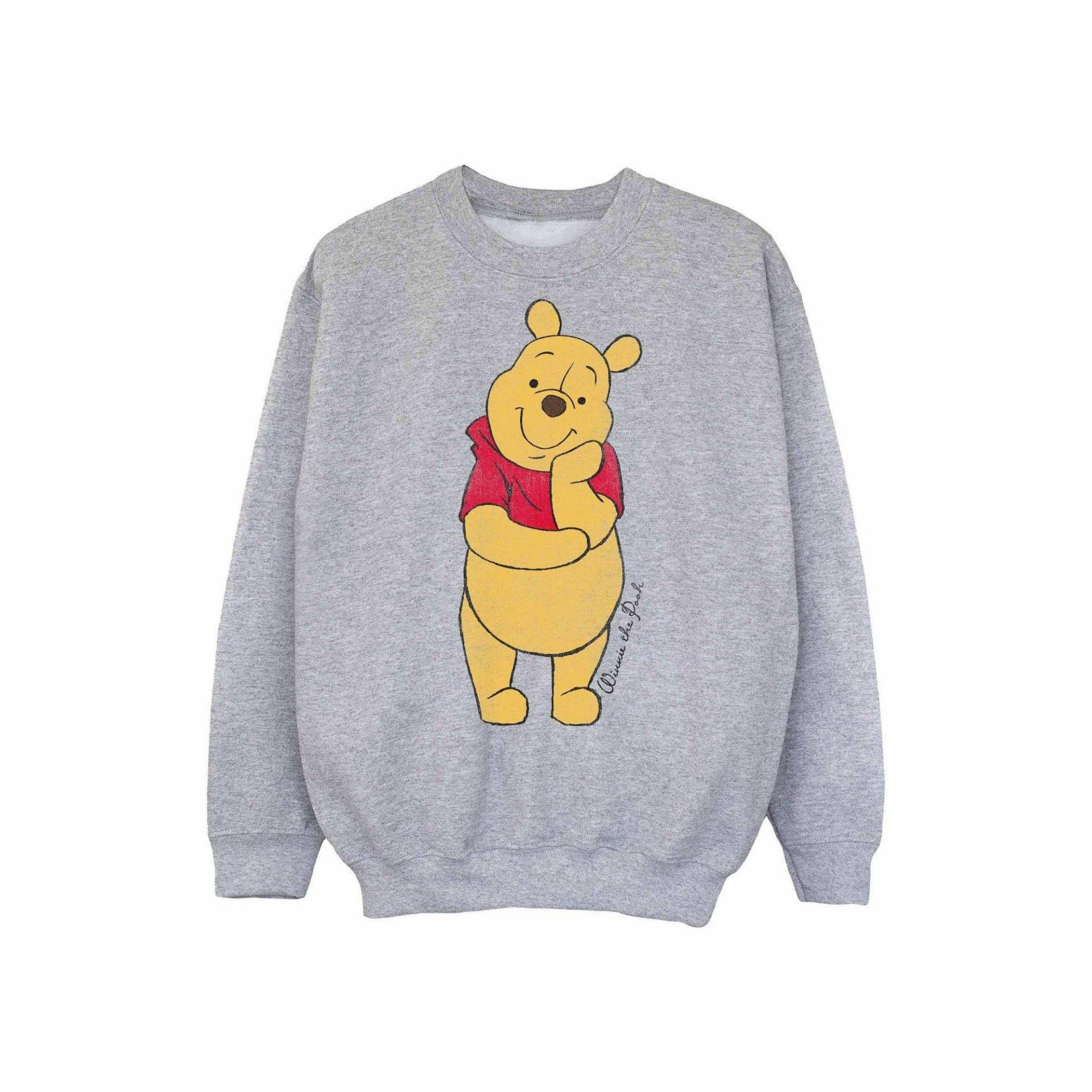 Classic Sweatshirt Mädchen Grau 128 von Winnie the Pooh