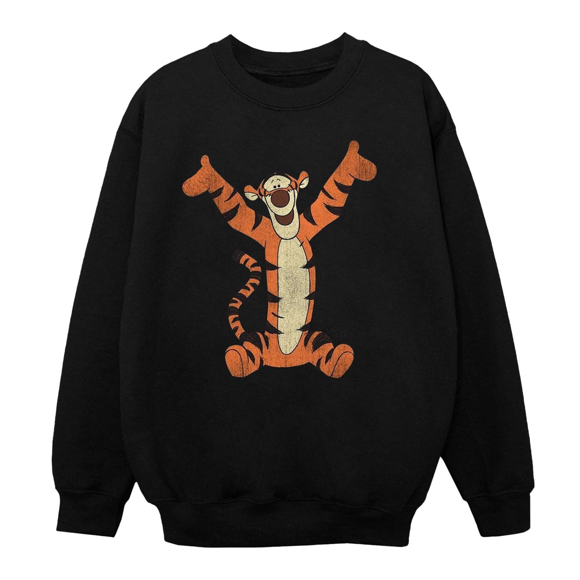 Classic Sweatshirt Mädchen Schwarz 128 von Winnie the Pooh